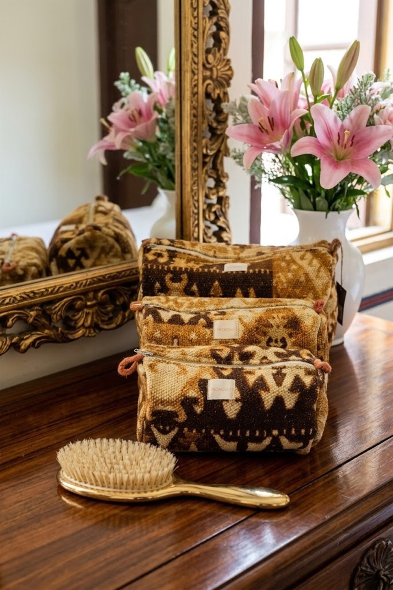 Traditional Art Pouch Set of 3