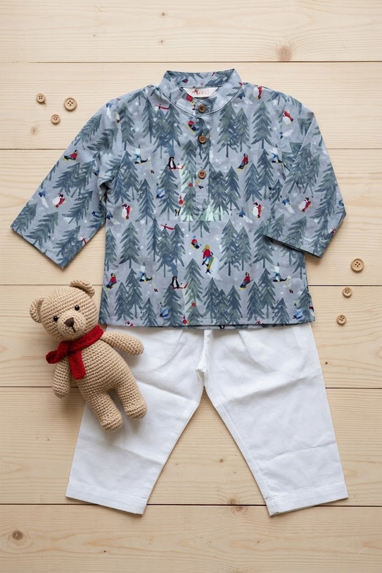 Kurta Pajama Set Infant Boy Christmas Tree
