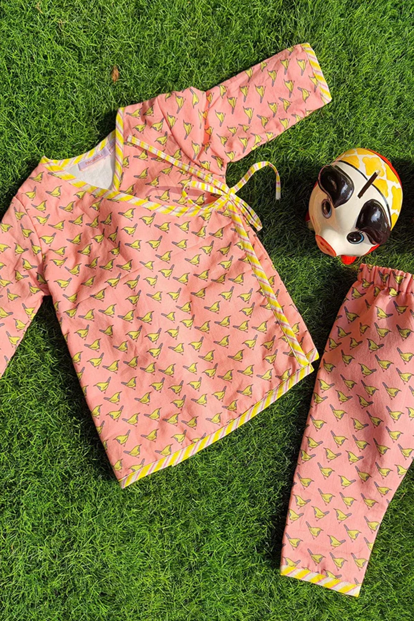 Infants Winter Top With Pajama Yellow Bird