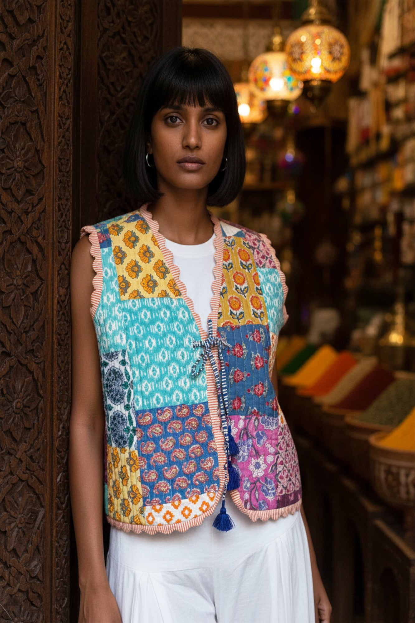 Match The Patch Sleeveless jacket
