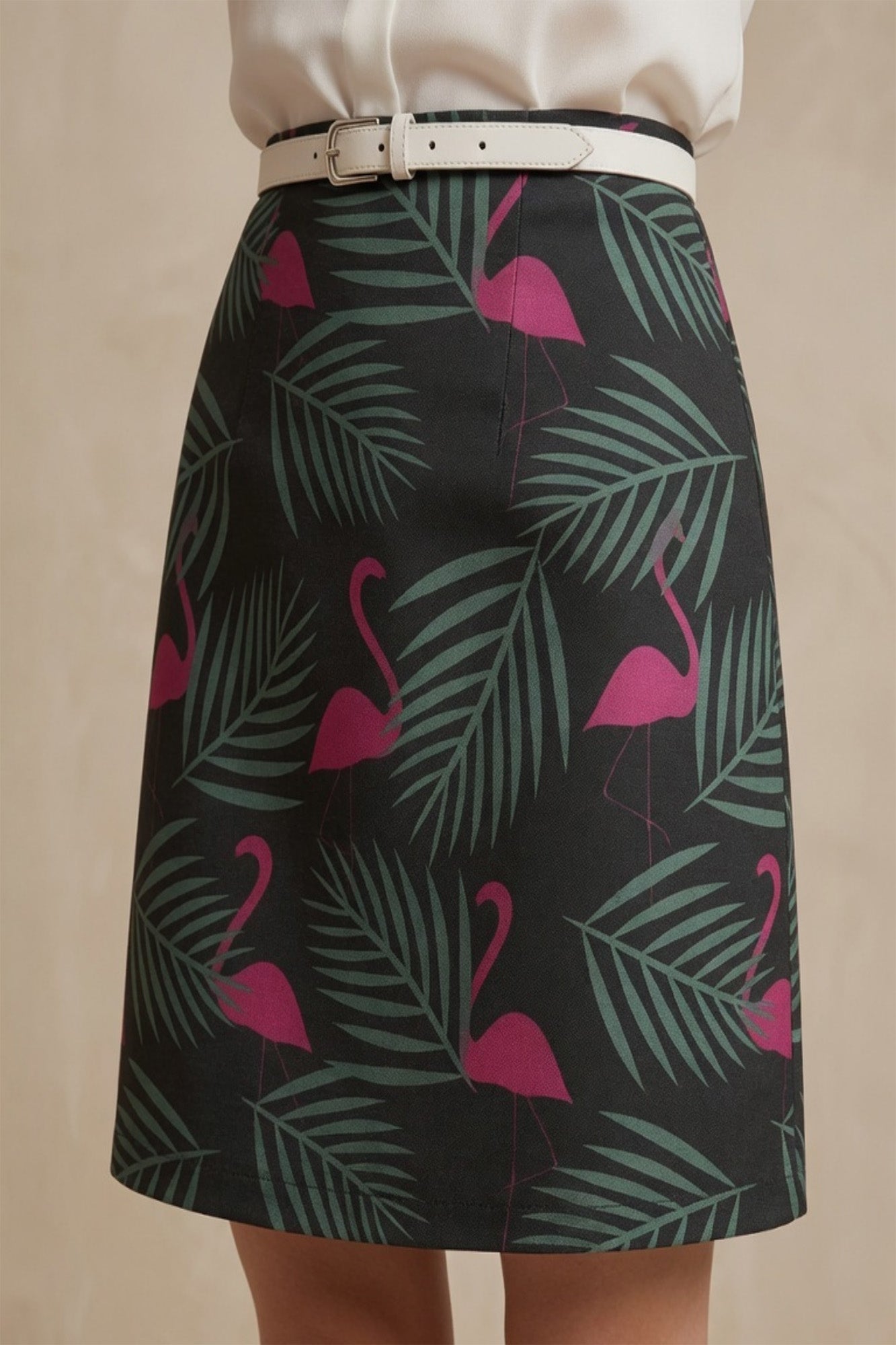 Pink Crane Mini Skirt