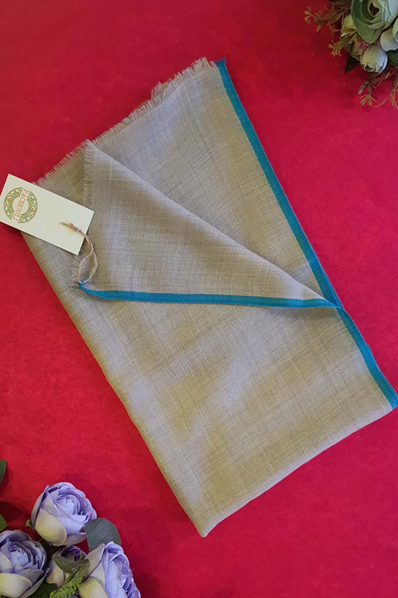 Pashmina Wool With Border Self Textured