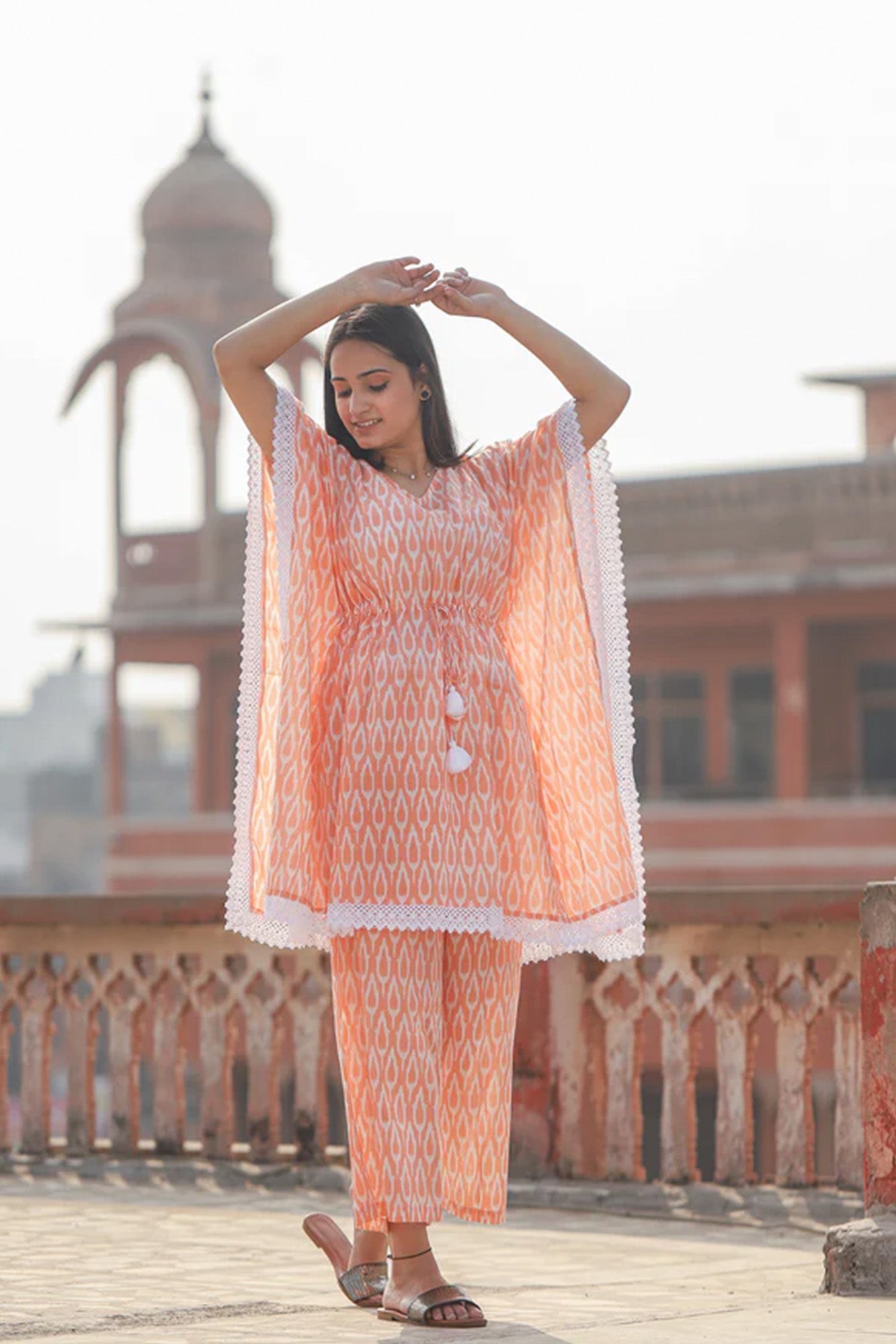 Kaftan Set of 2 Womens Afsana Ikkat