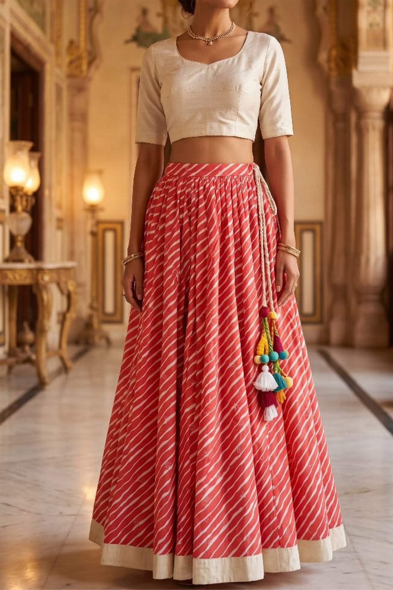 Leheriya Pink Skirt