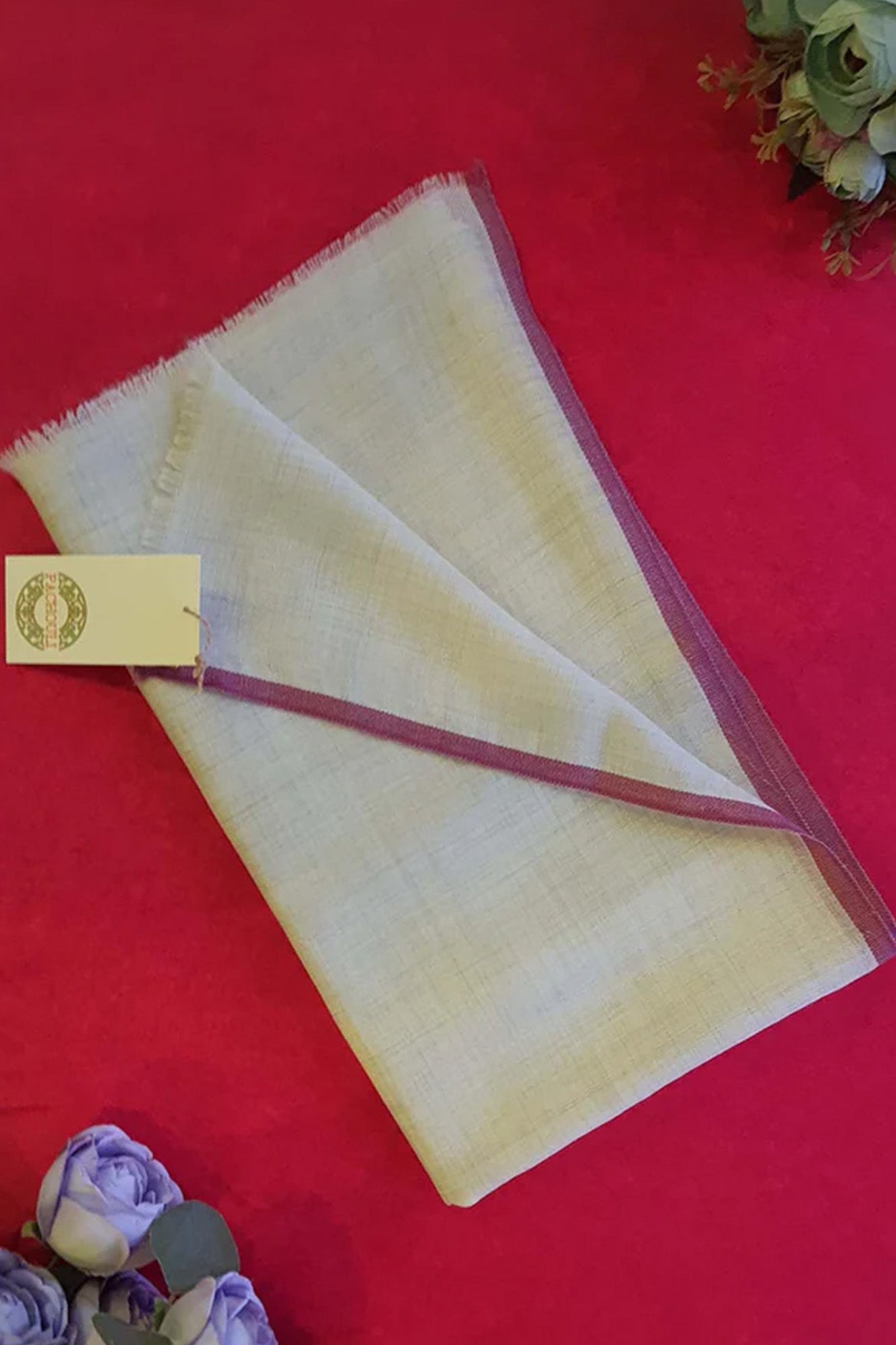 Pashmina Wool With Border Self Textured