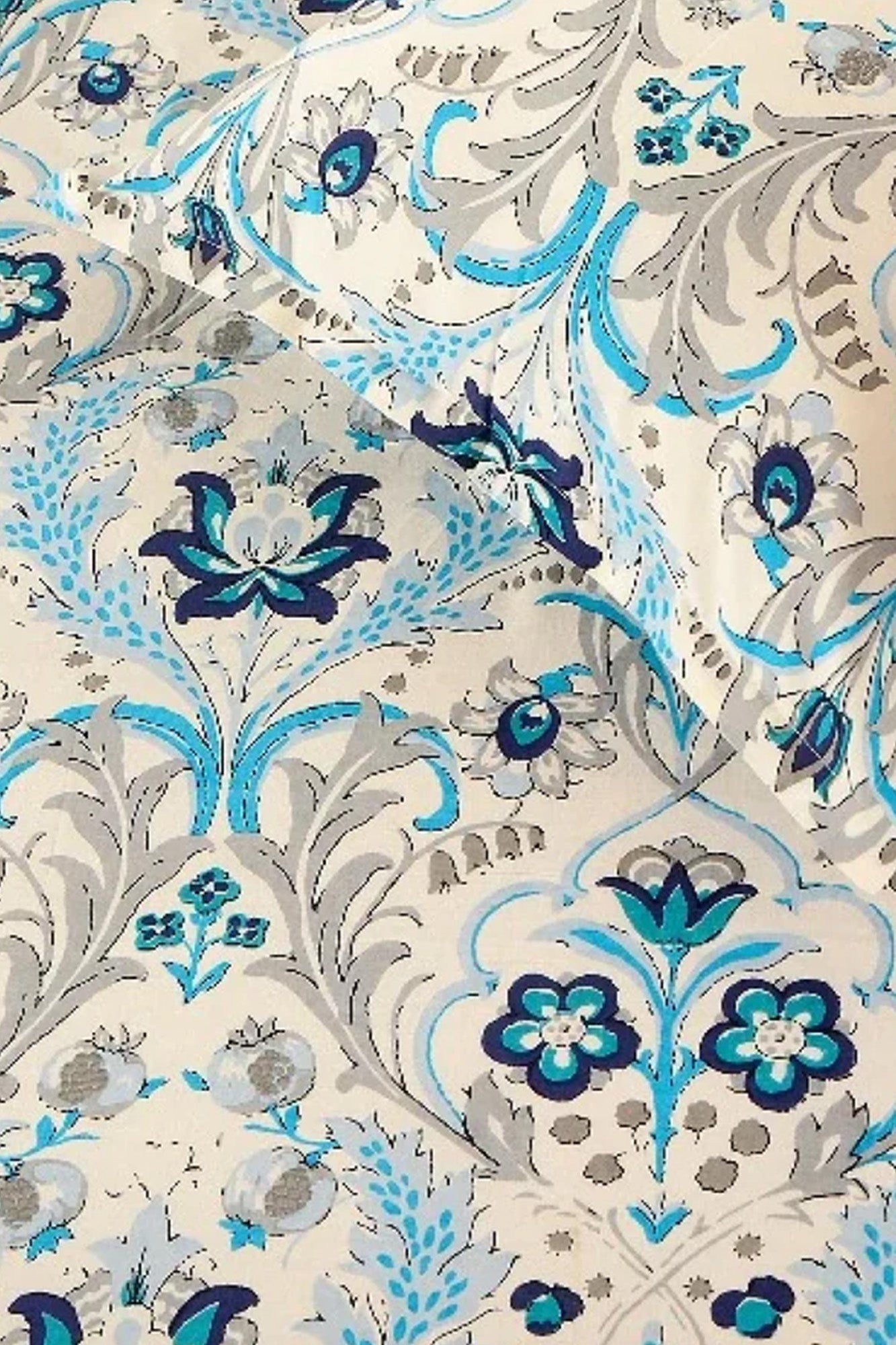 Aqua Blue Jaal - Bed Sheet