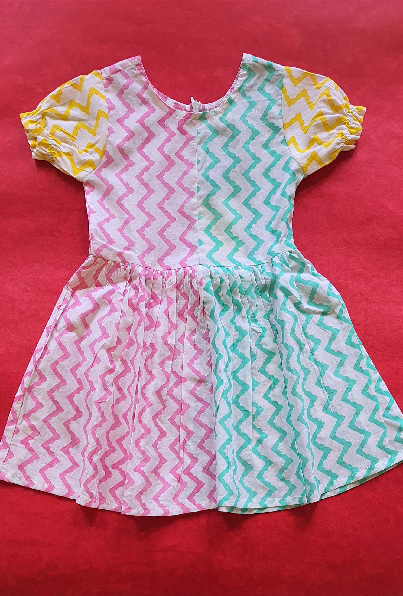 Multi Chevron Girl Frock