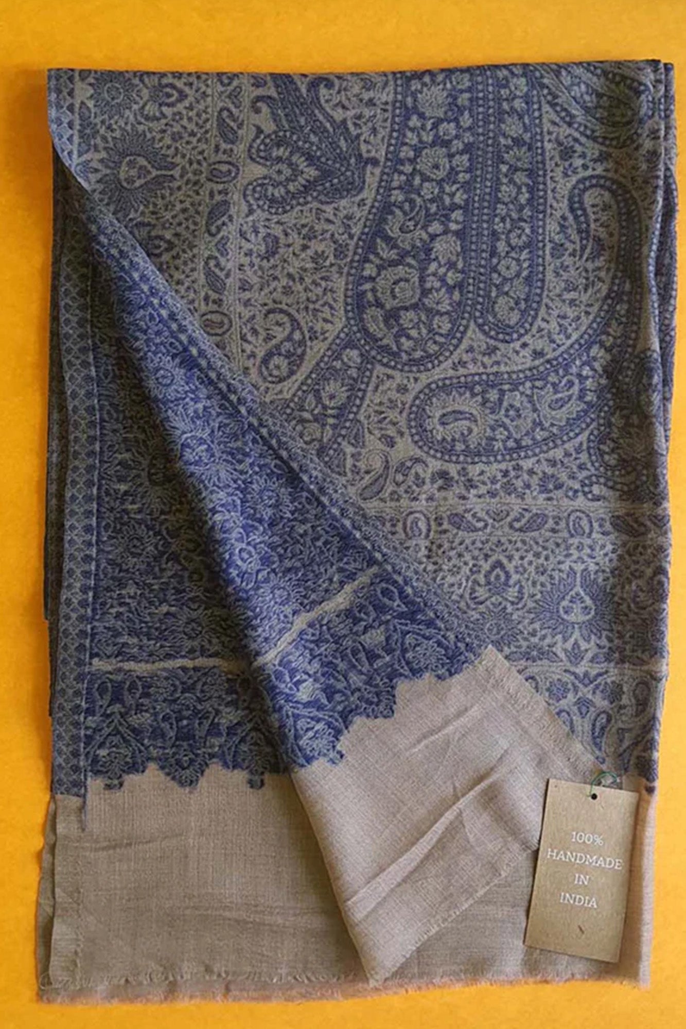 Pashmina Shawl Paisley Grey