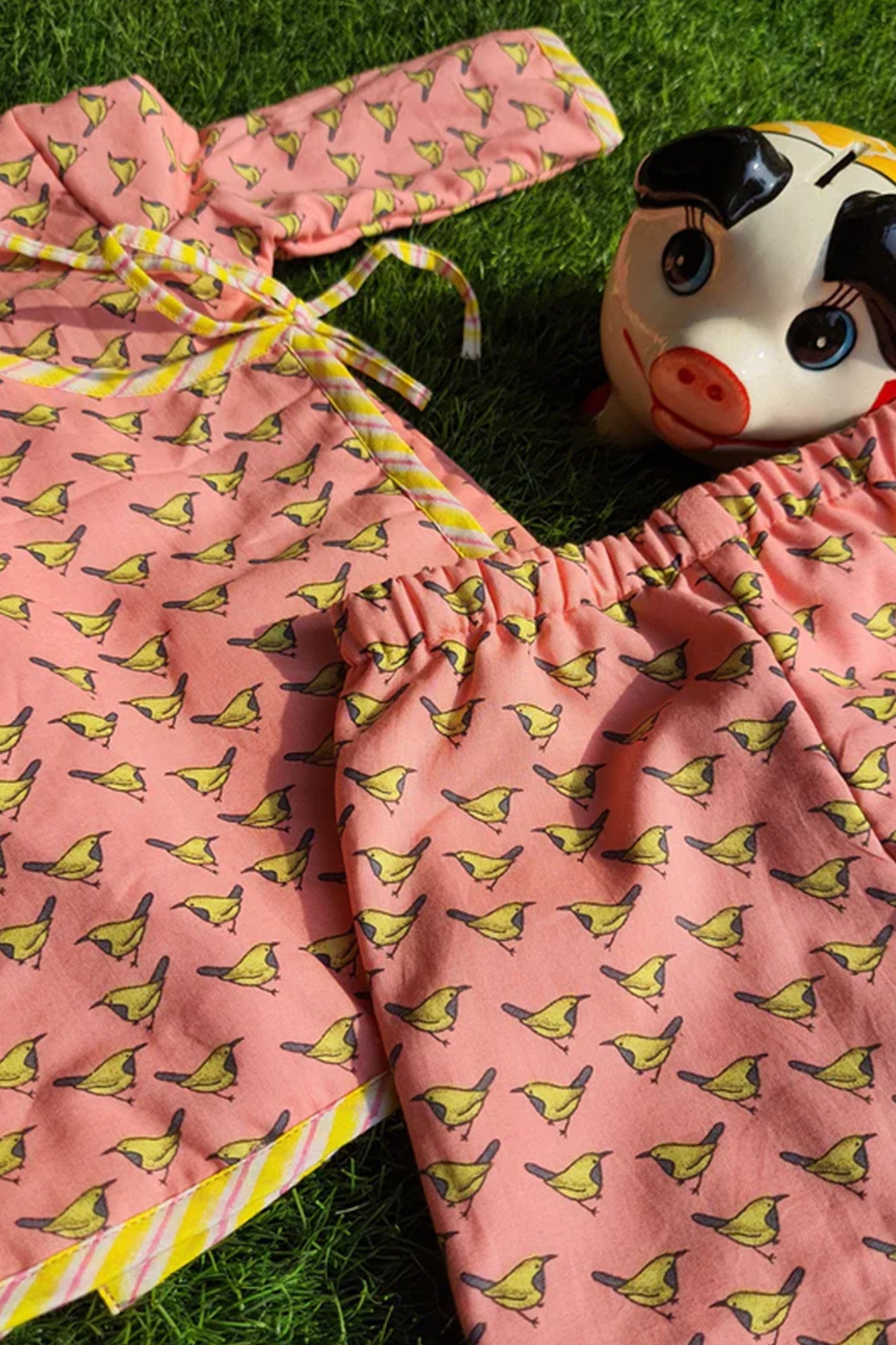 Infants Winter Top With Pajama Yellow Bird