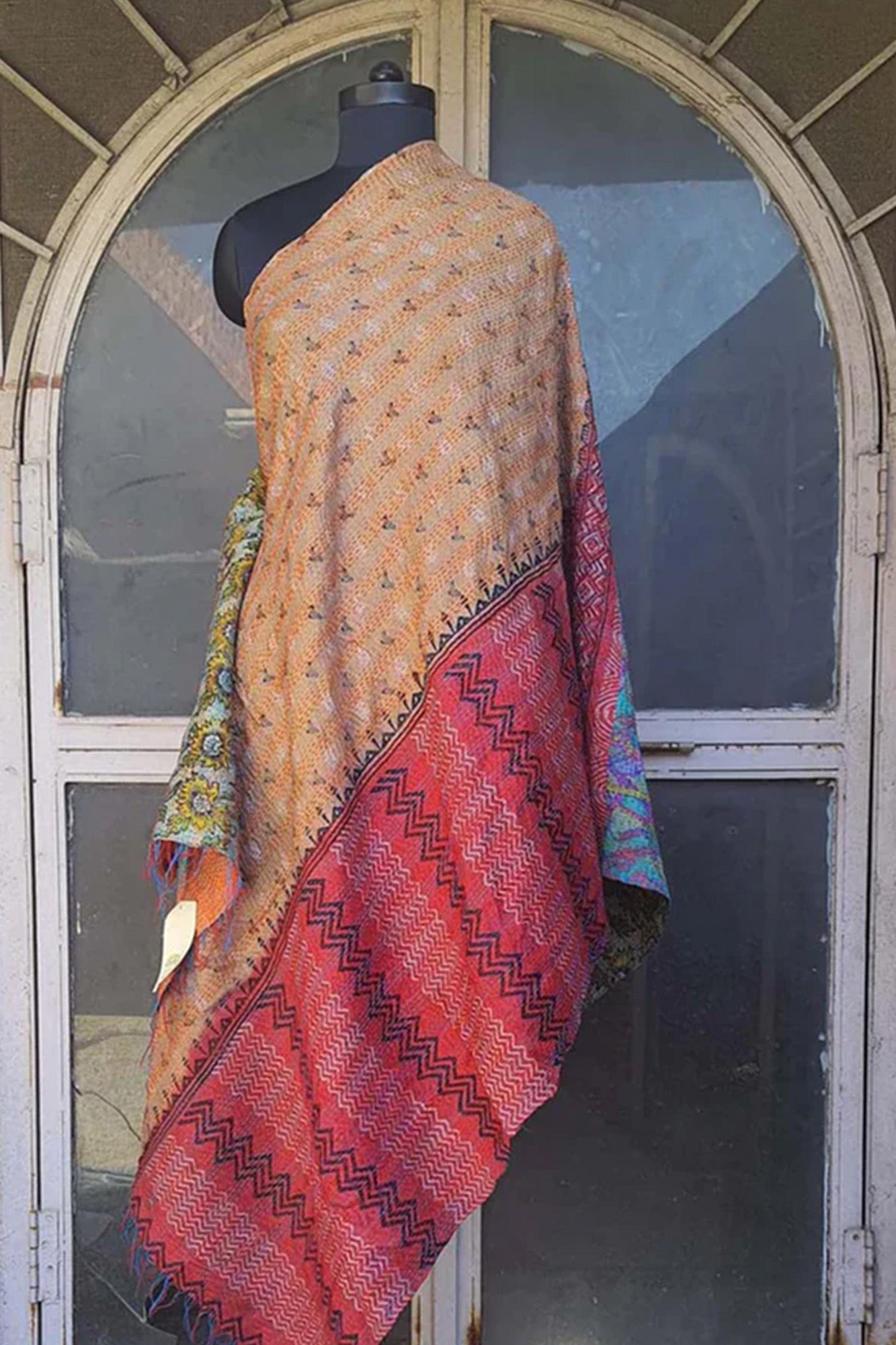 Women Dupatta Katha Silk