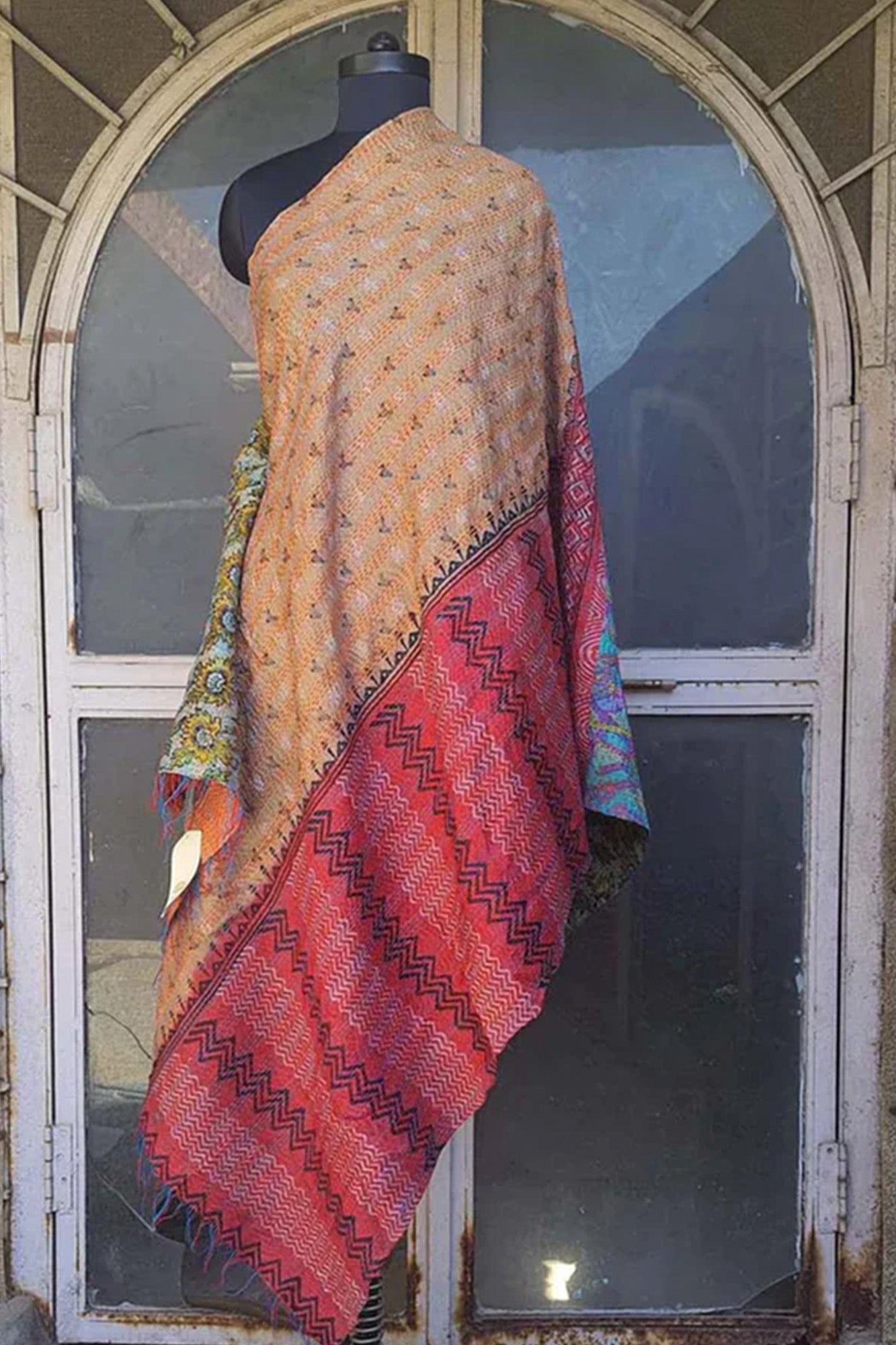 Women Dupatta Katha Silk