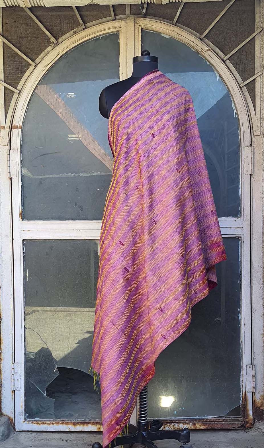 Women Dupatta Katha Silk
