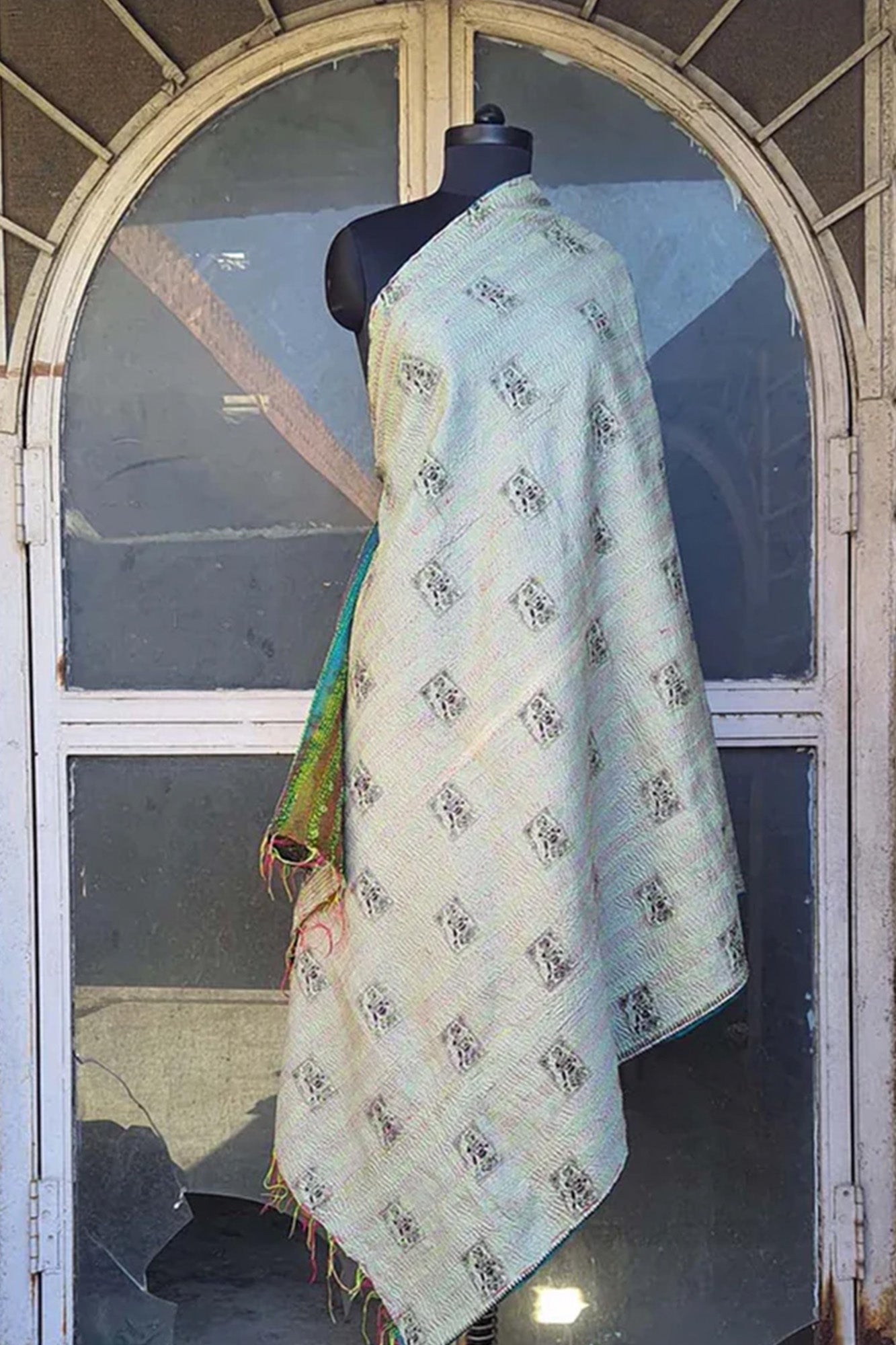 Women Dupatta Katha Silk