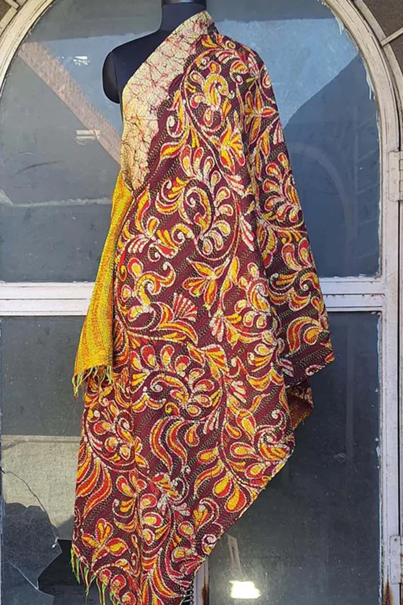 Women Dupatta Katha Silk