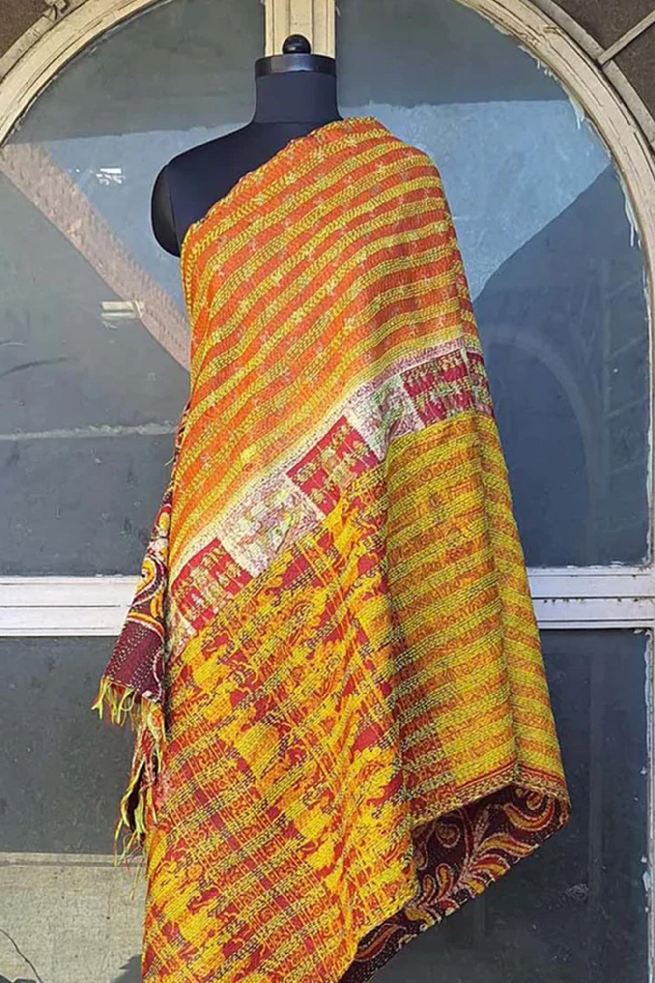 Women Dupatta Katha Silk