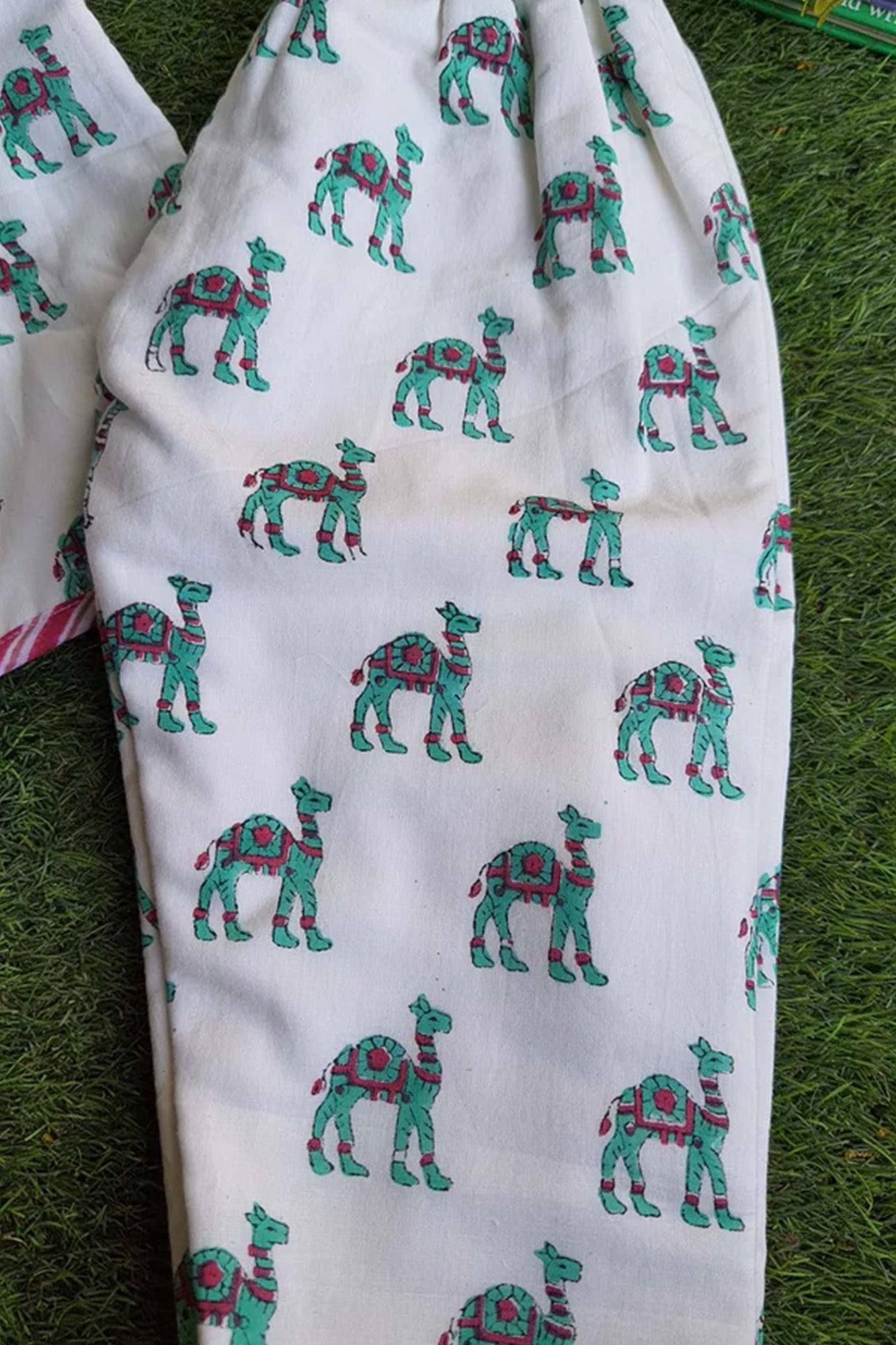 Infants Winter Top With Pajama Green Camel