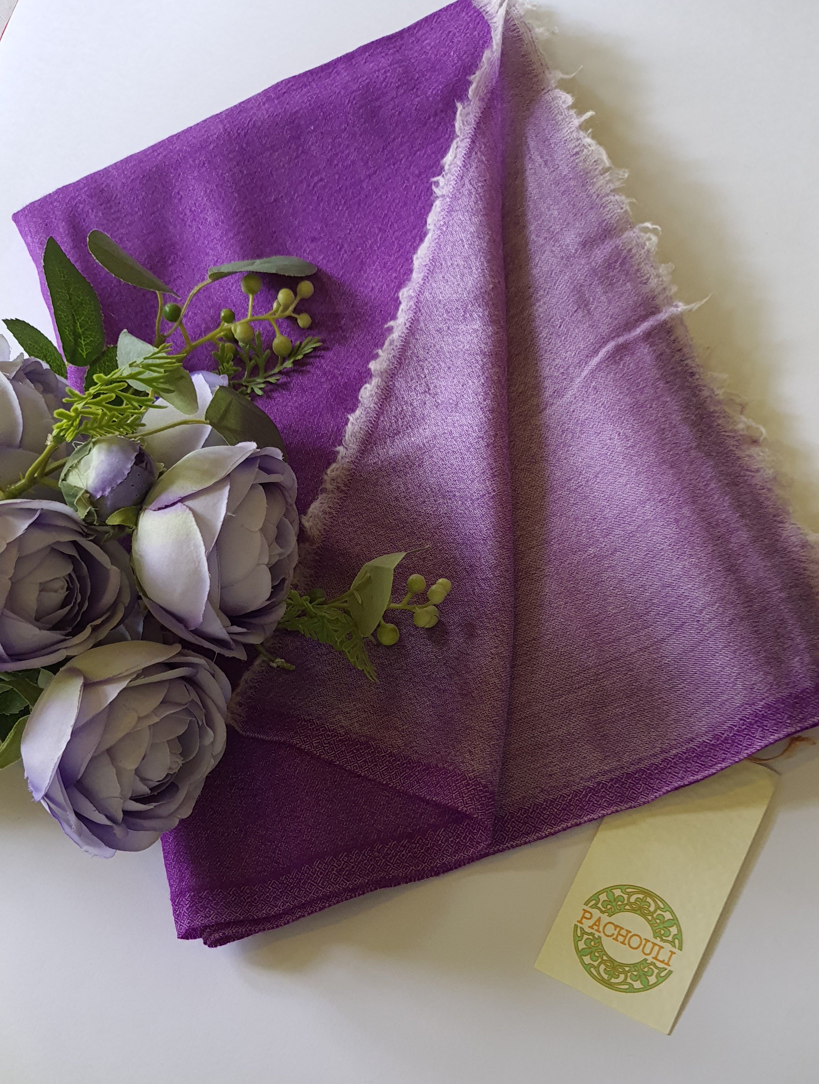 Women Pashmina Stole Purple Plain Reversible