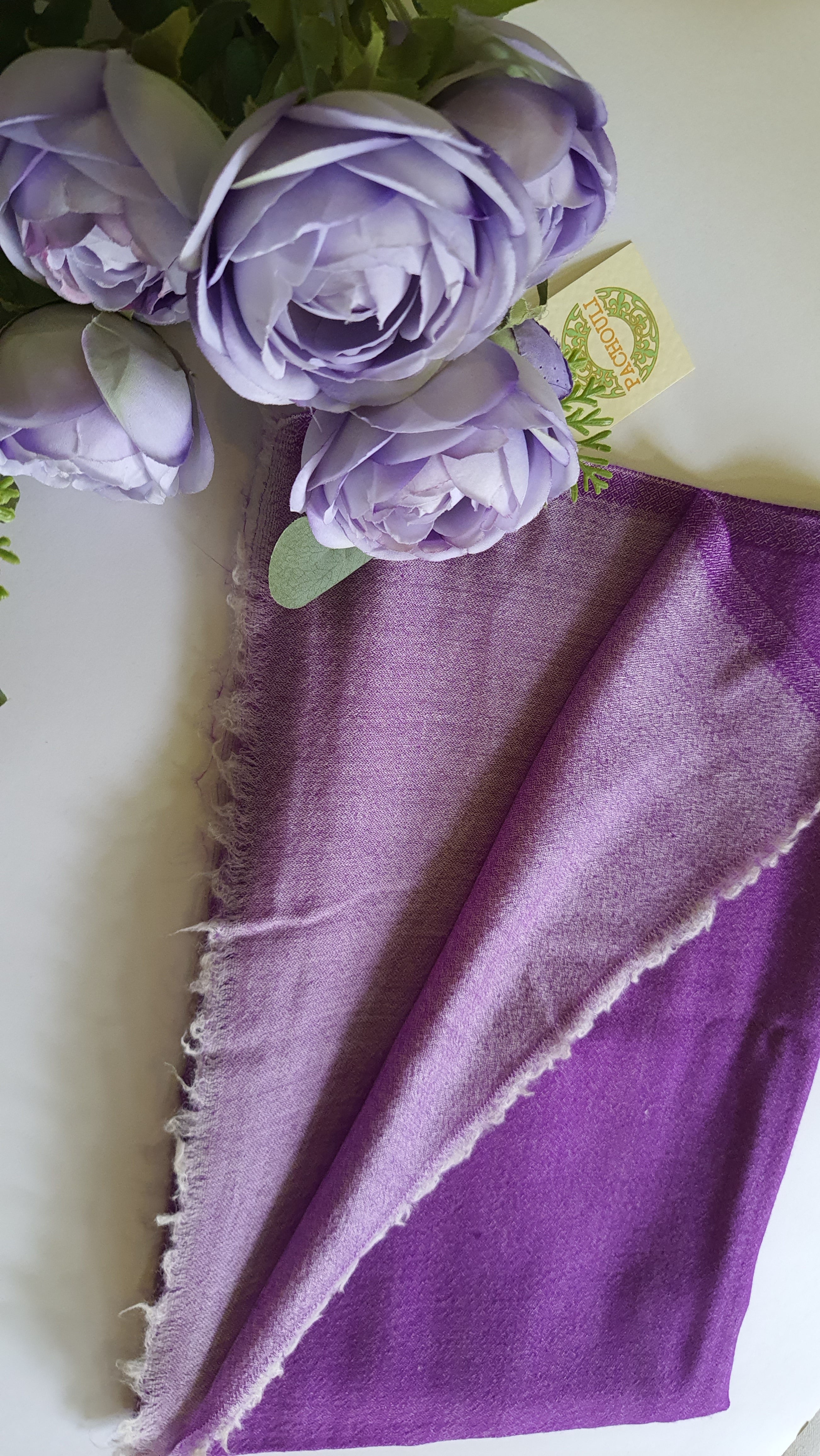 Women Pashmina Stole Purple Plain Reversible