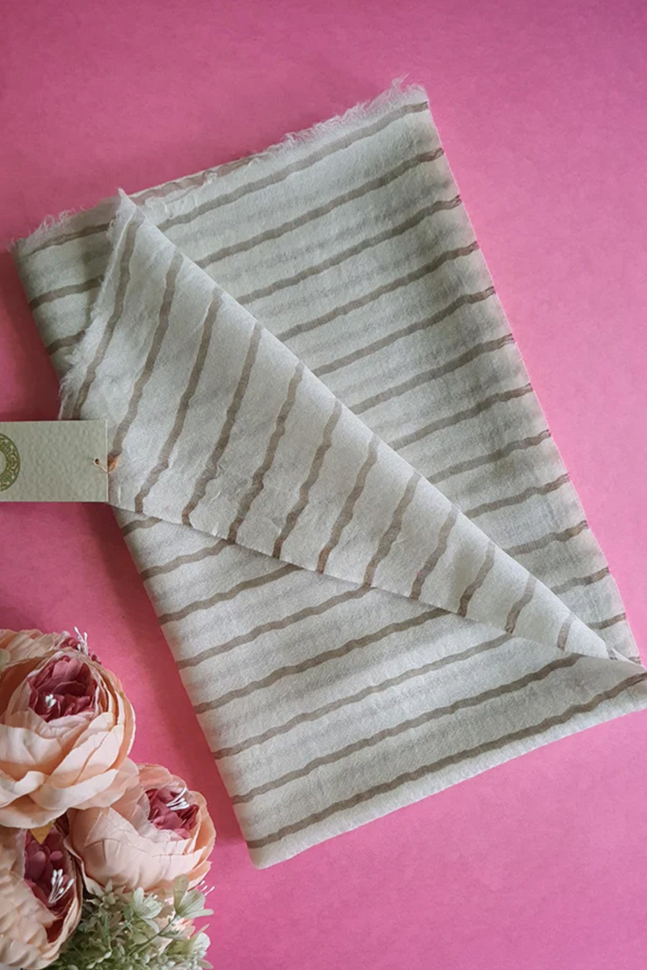 Women Pashmina Striped Beize