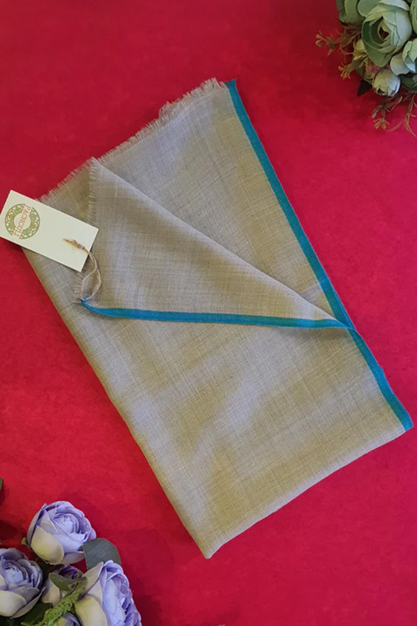 Pashmina Wool With Border Self Textured