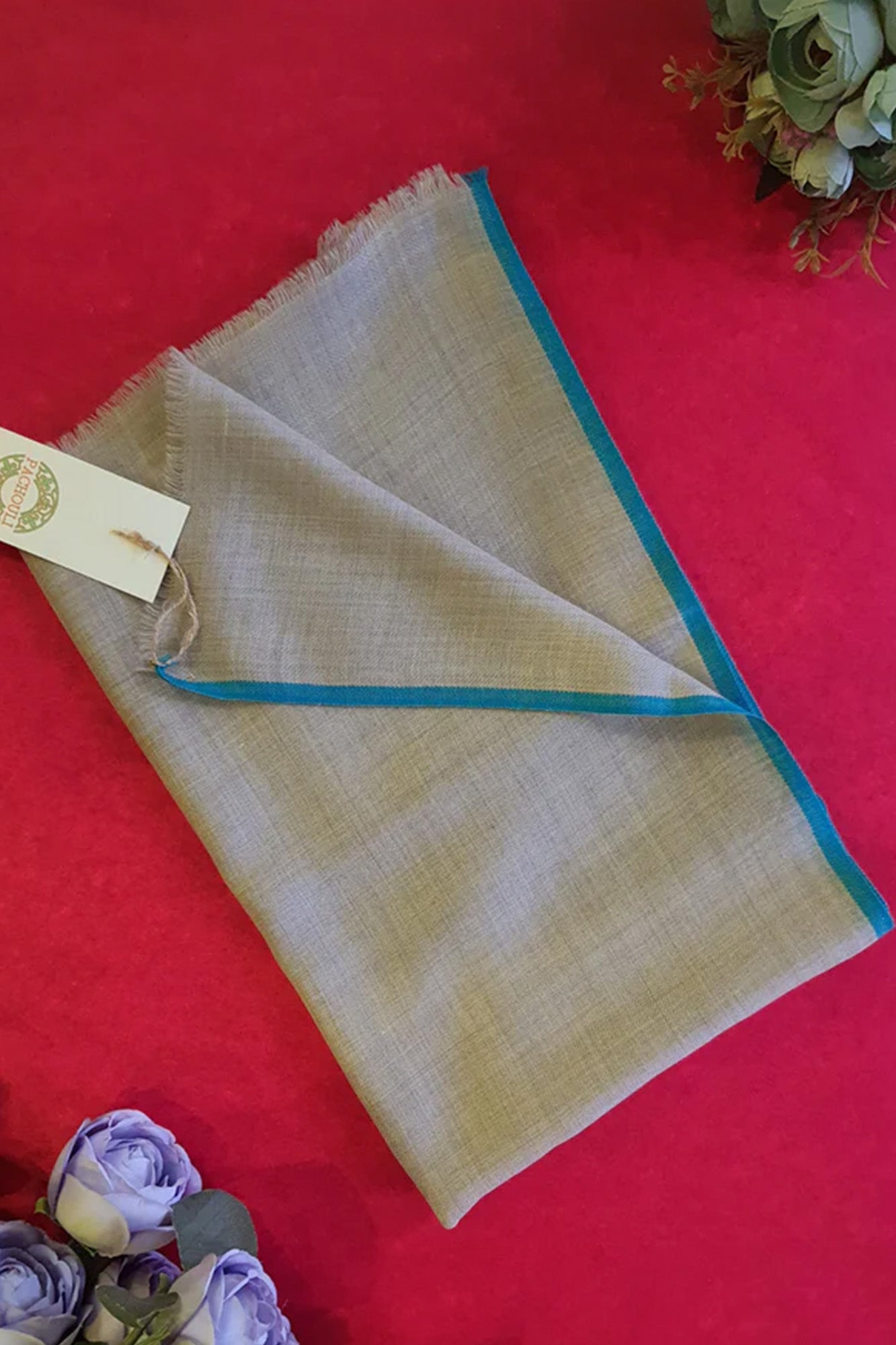 Pashmina Wool With Border Self Textured