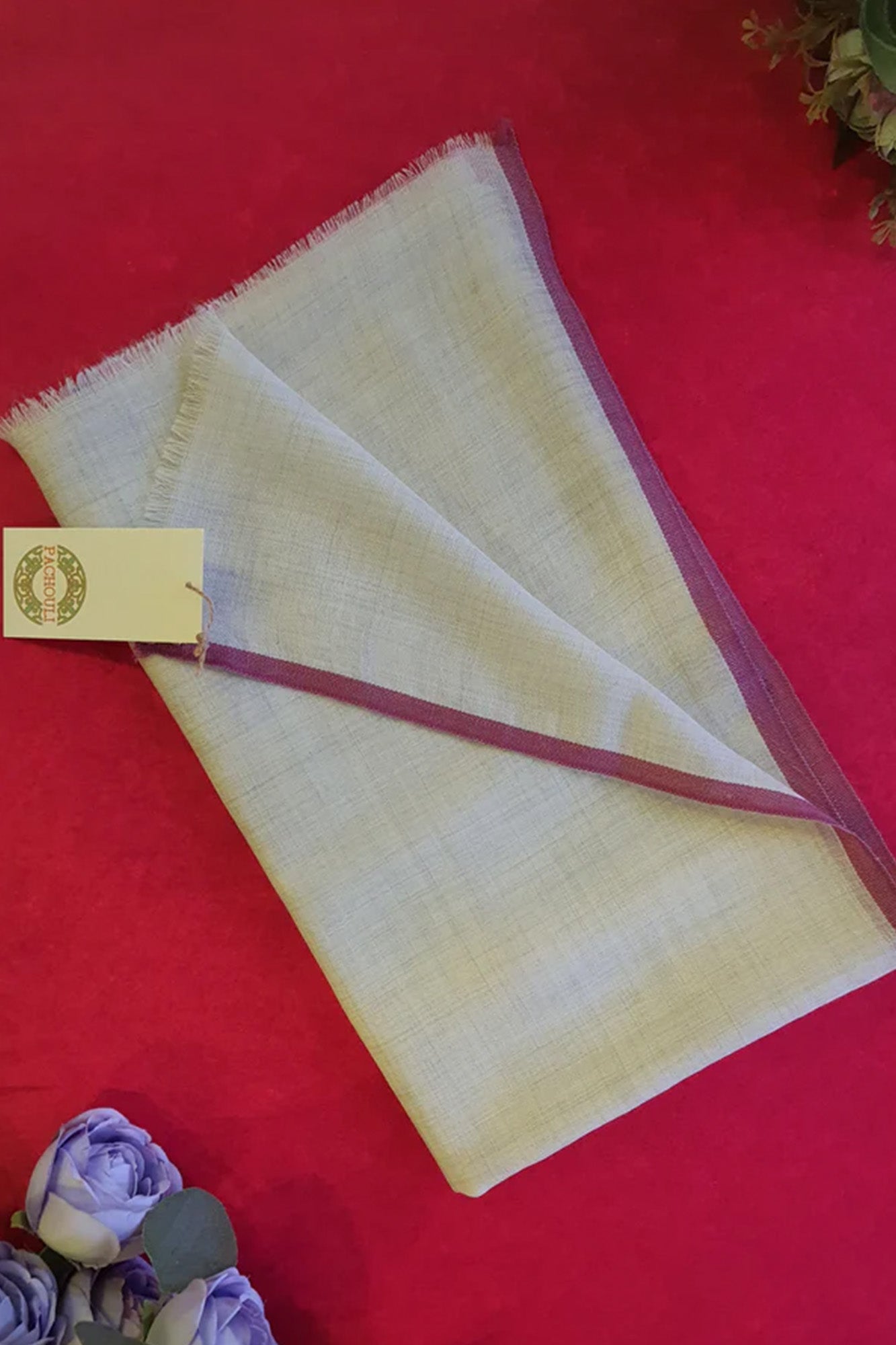 Pashmina Wool With Border Self Textured
