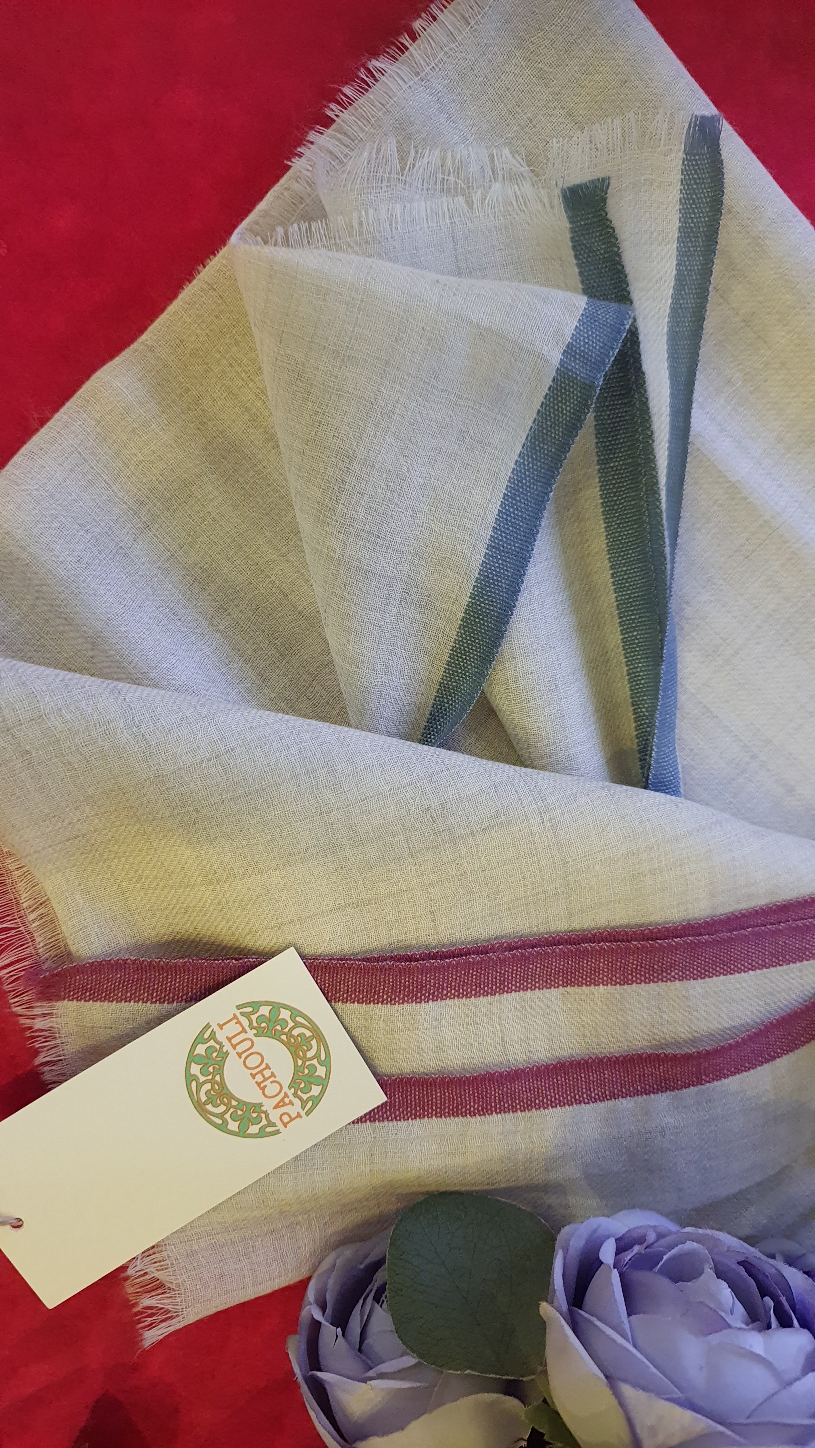 Pashmina Wool With Border Self Textured