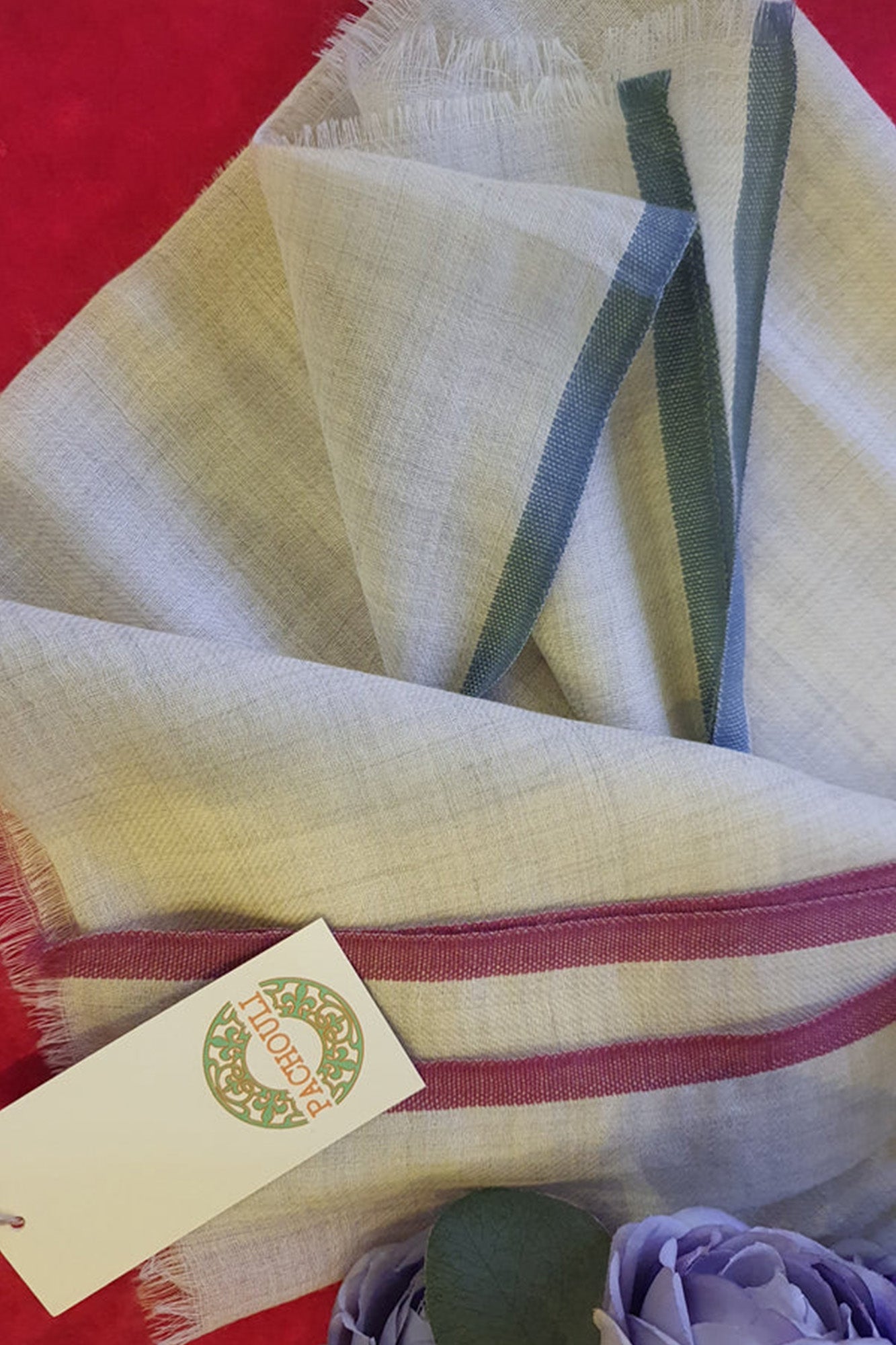 Pashmina Wool With Border Self Textured
