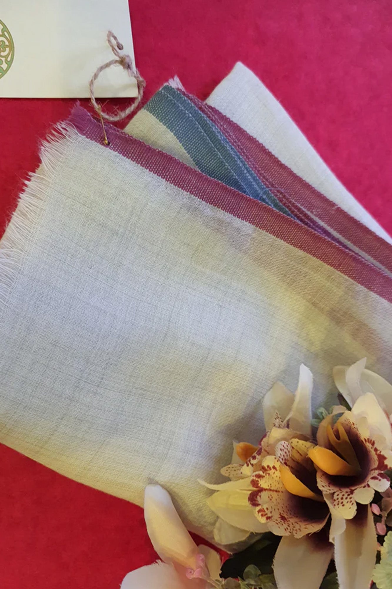 Pashmina Wool With Border Self Textured