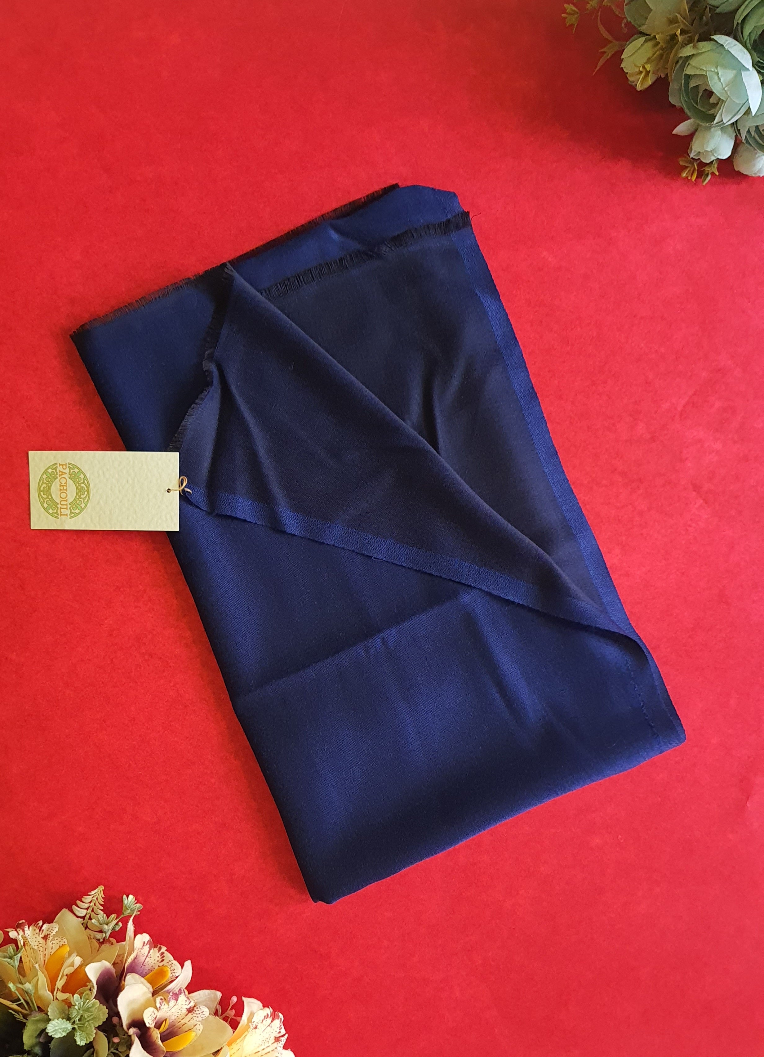 Women Stole Cotton Satin Blue