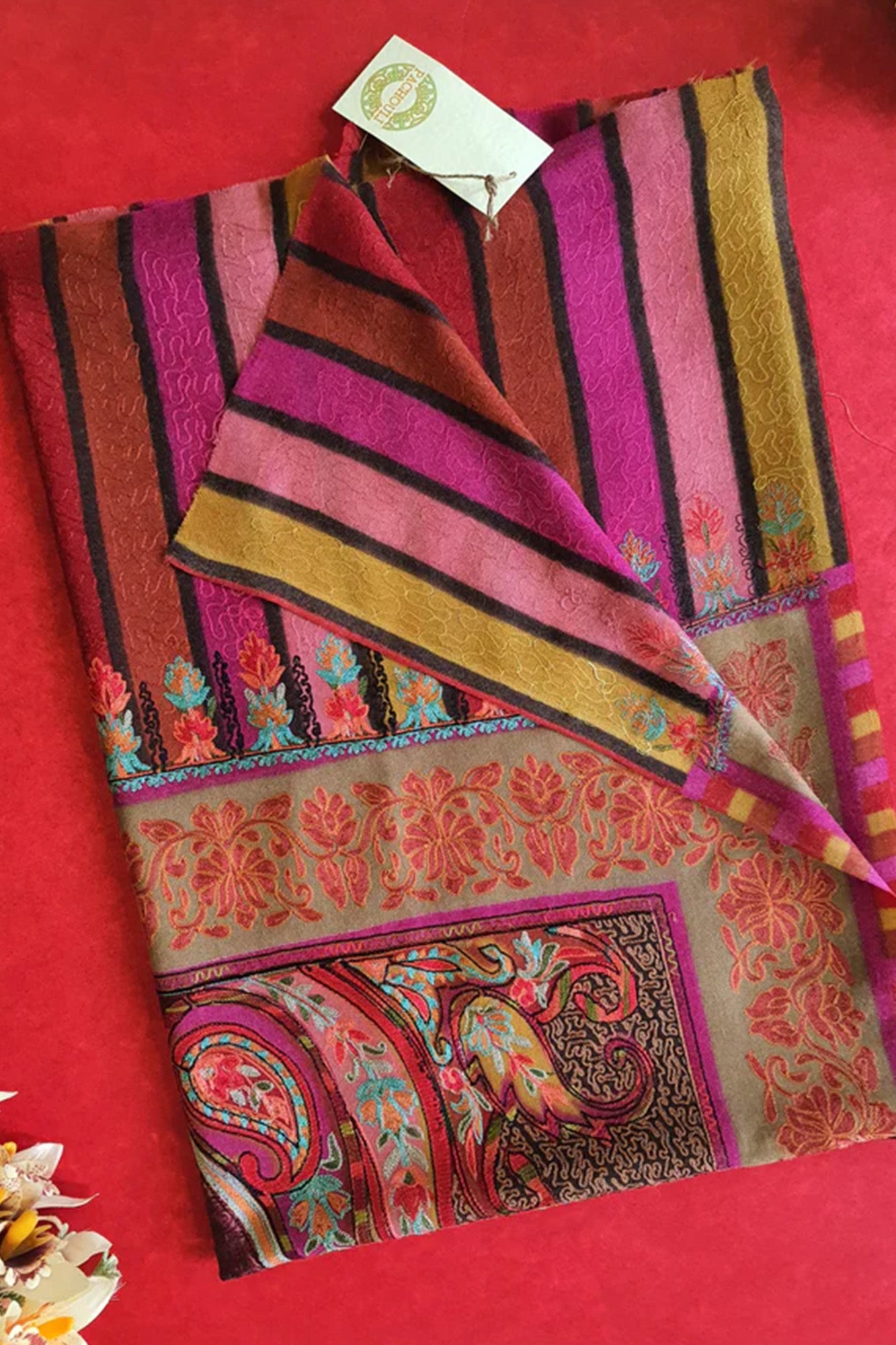 Pashmina Shawl Multi Embroidered