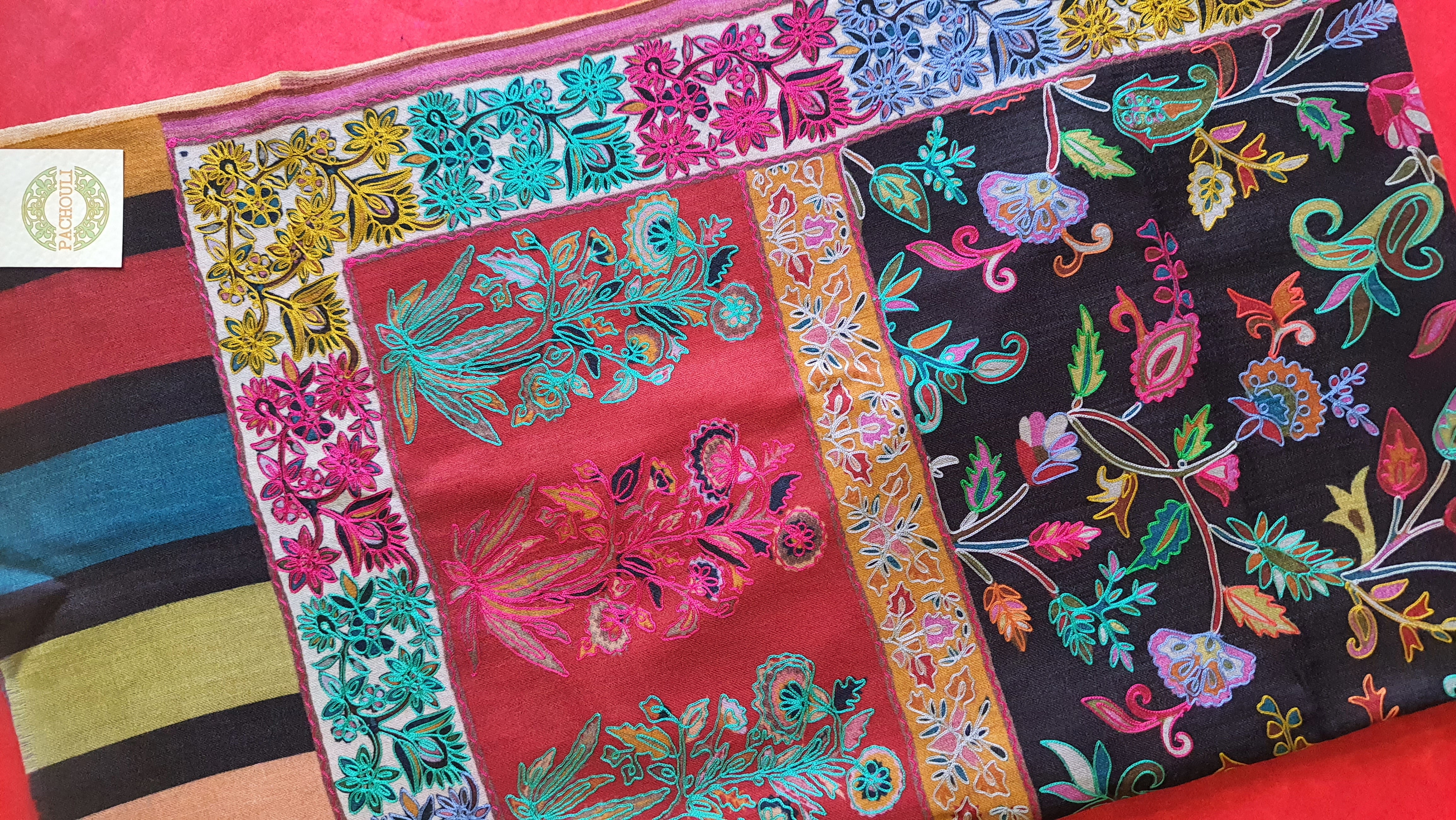 Pashmina Shawl Multi Embroidered