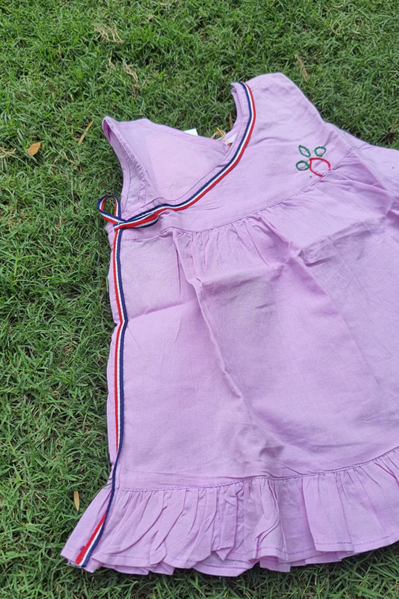 Infant Girl Frock Embroidered Purple