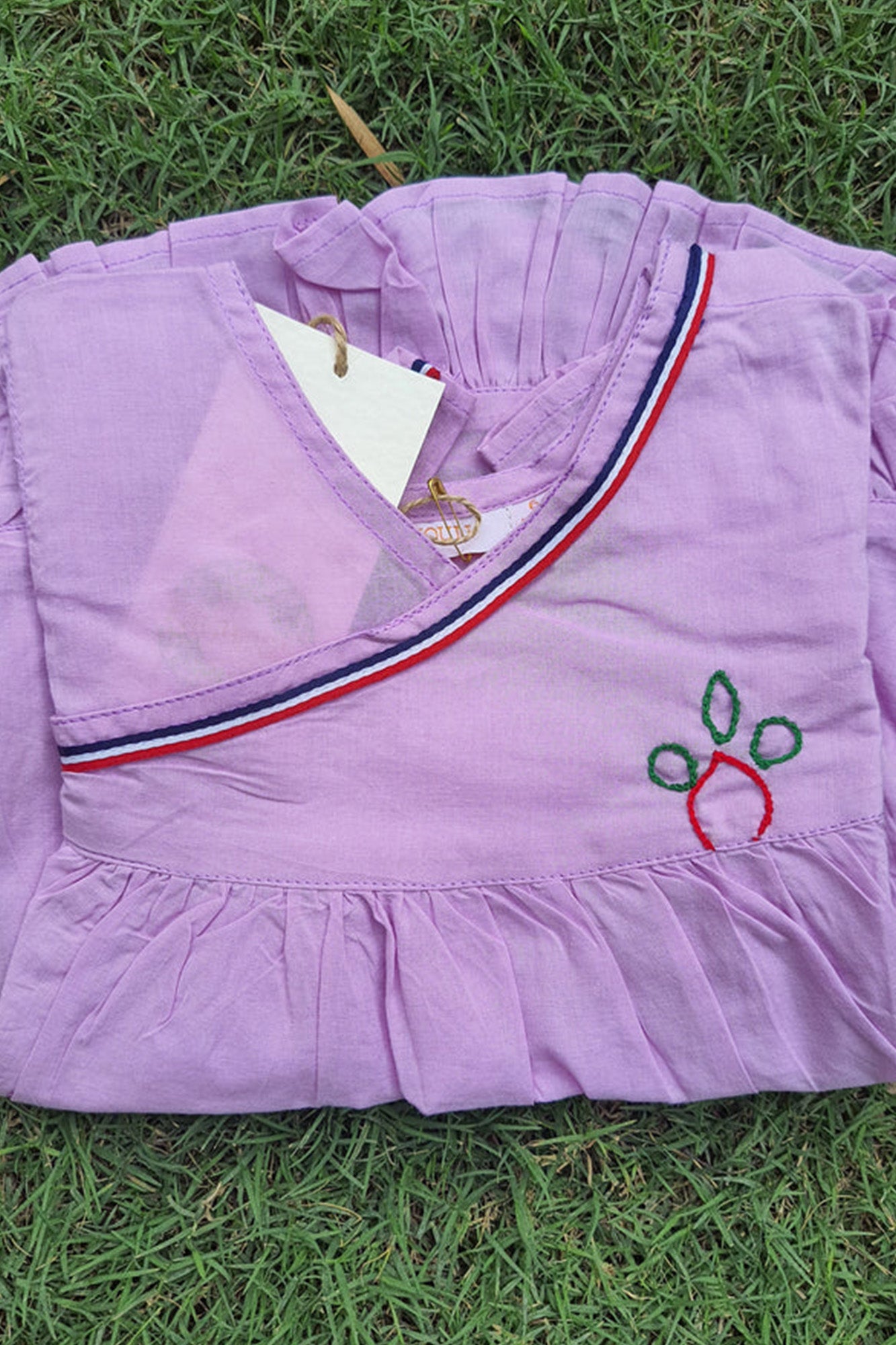 Infant Girl Frock Embroidered Purple