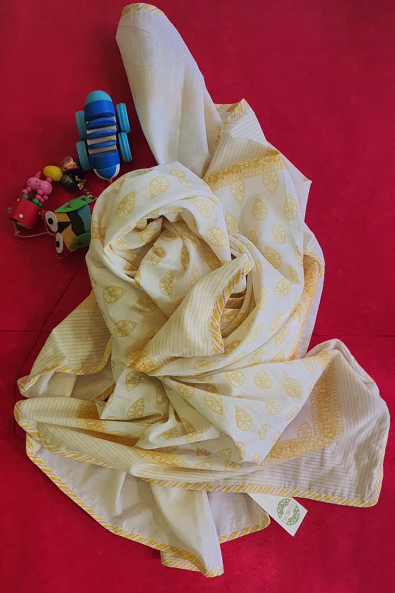 Baby Dohar - Block Buti Yellow