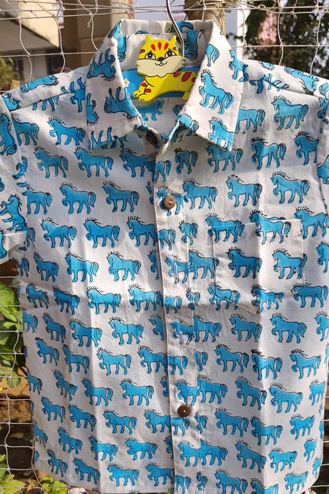 Shirt Boy Horse Blue