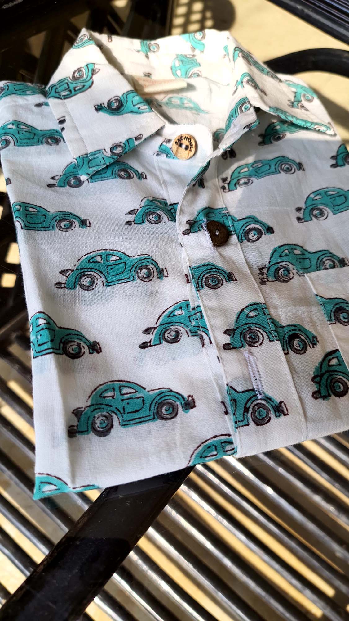 Shirt Boy Cars Green