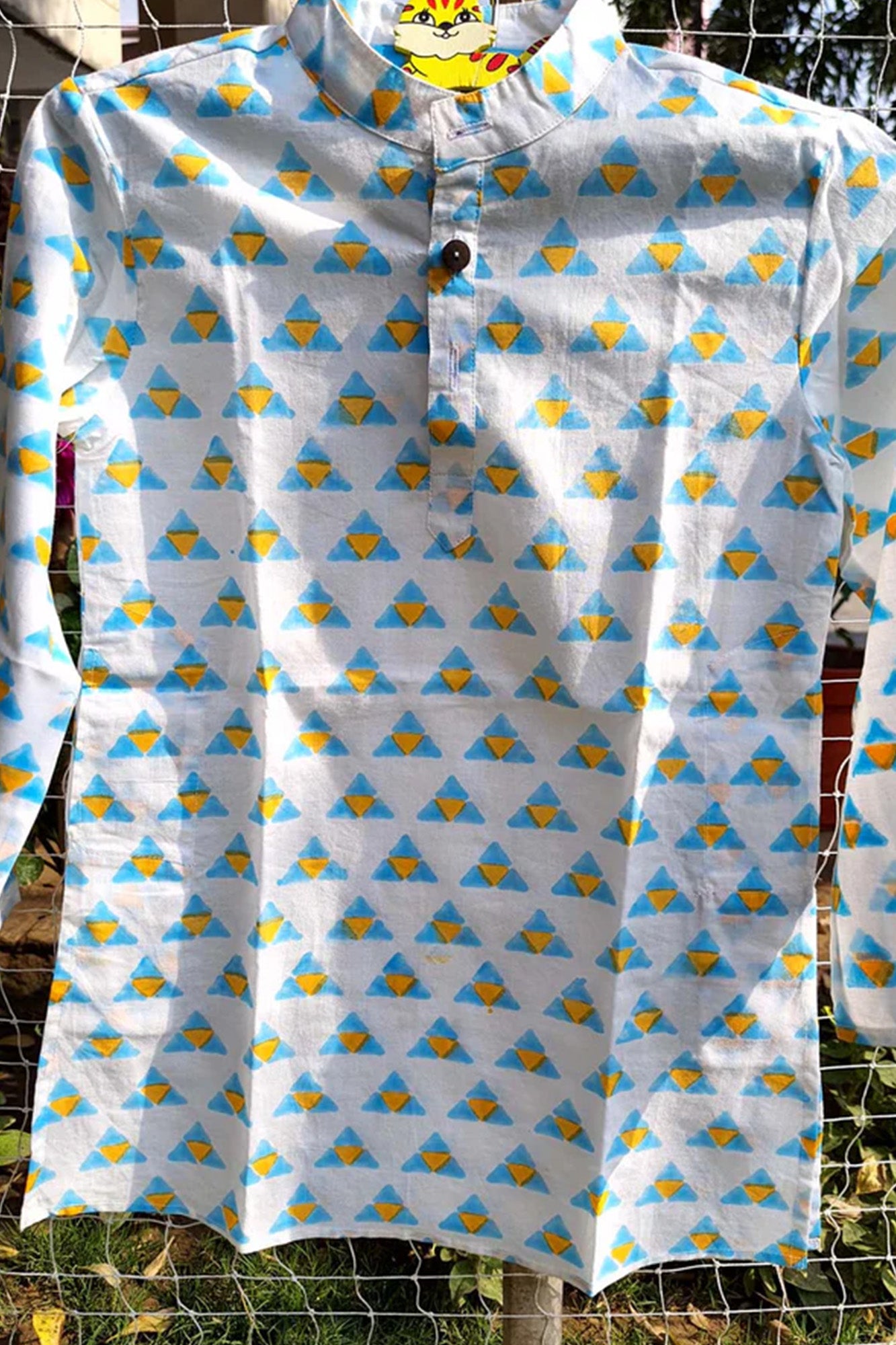 Kurta Boy Triangle Blue