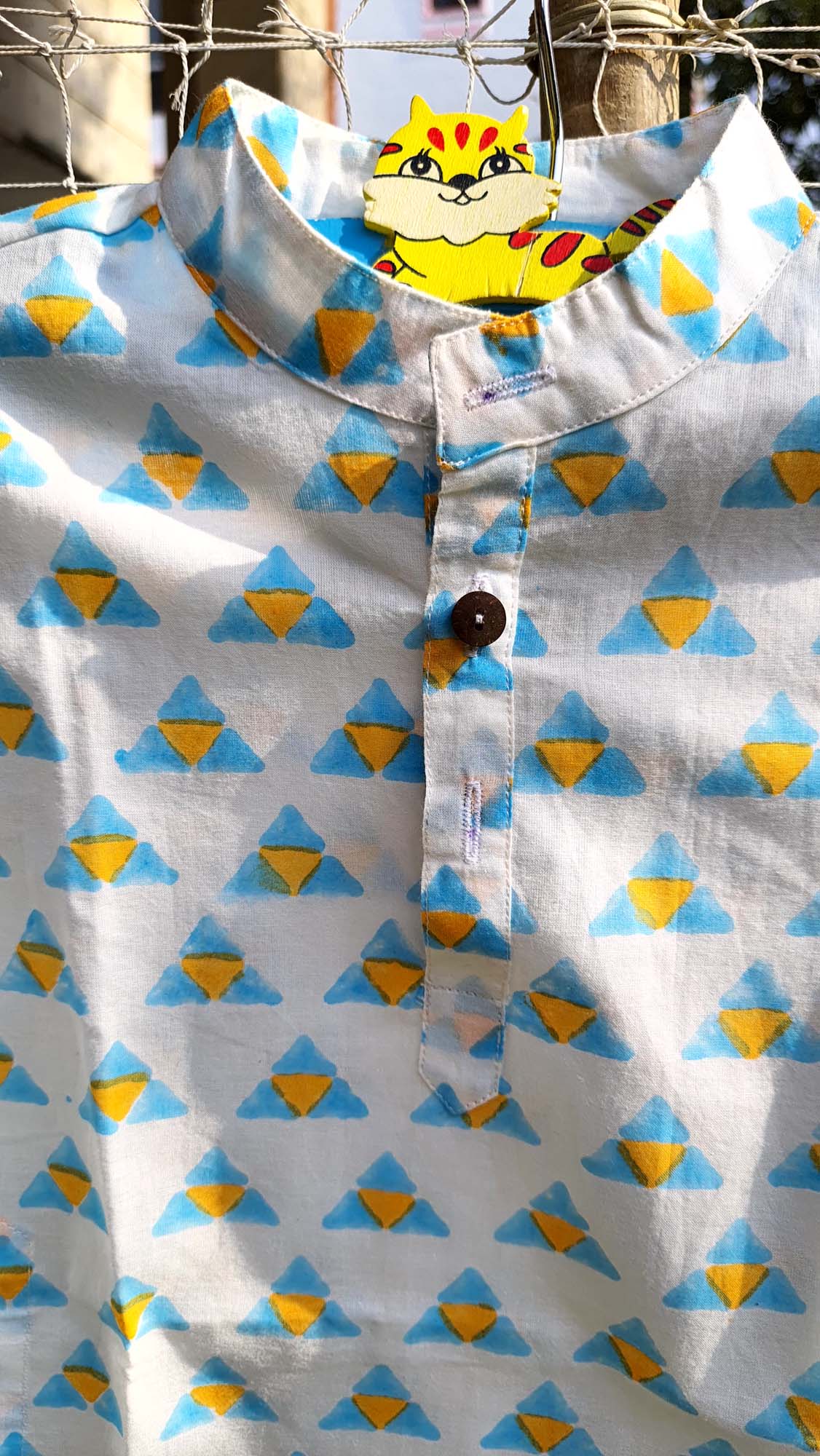 Kurta Boy Triangle Blue