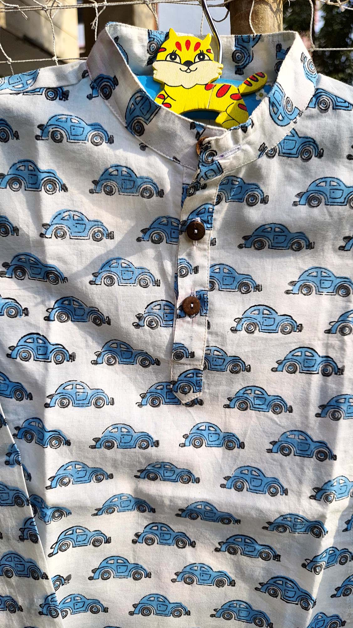 Kurta Boy Cars Blue