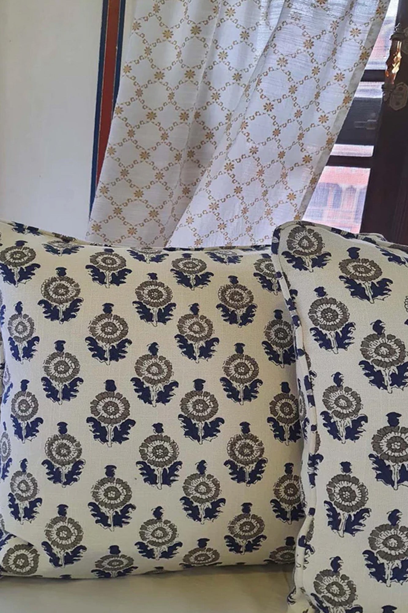 Cushion Cover Blue Booti