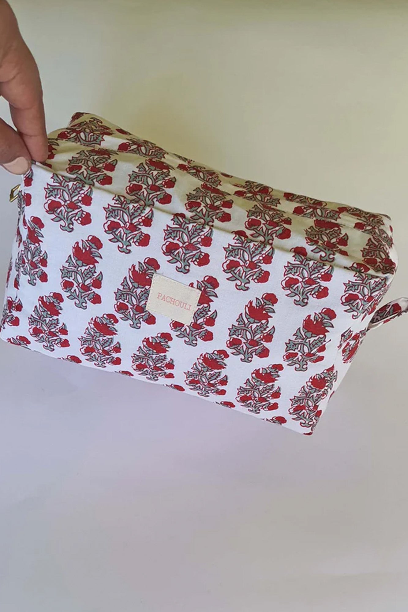 Red Floral Pouch