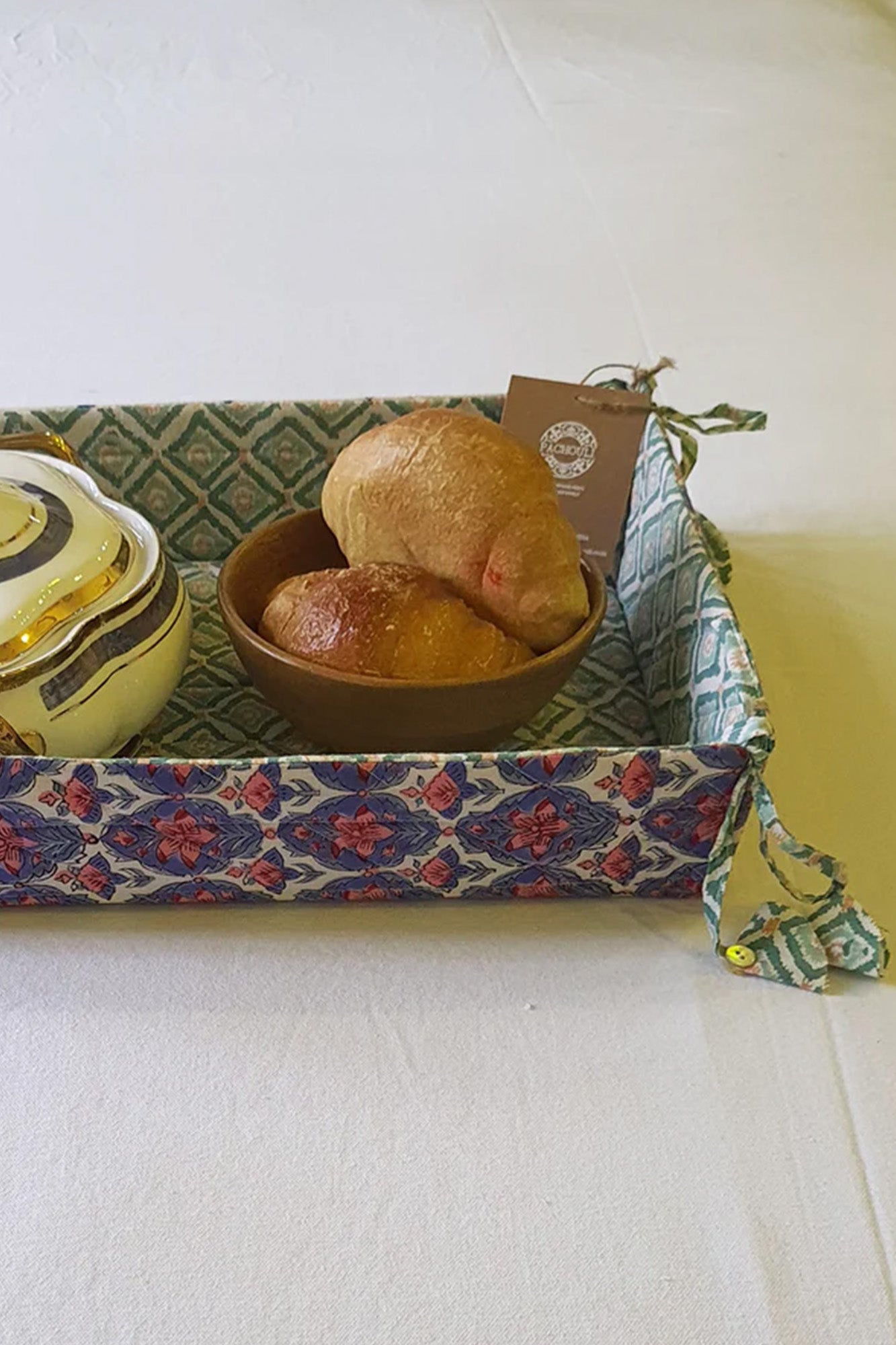 Tulip Pink Bread Basket