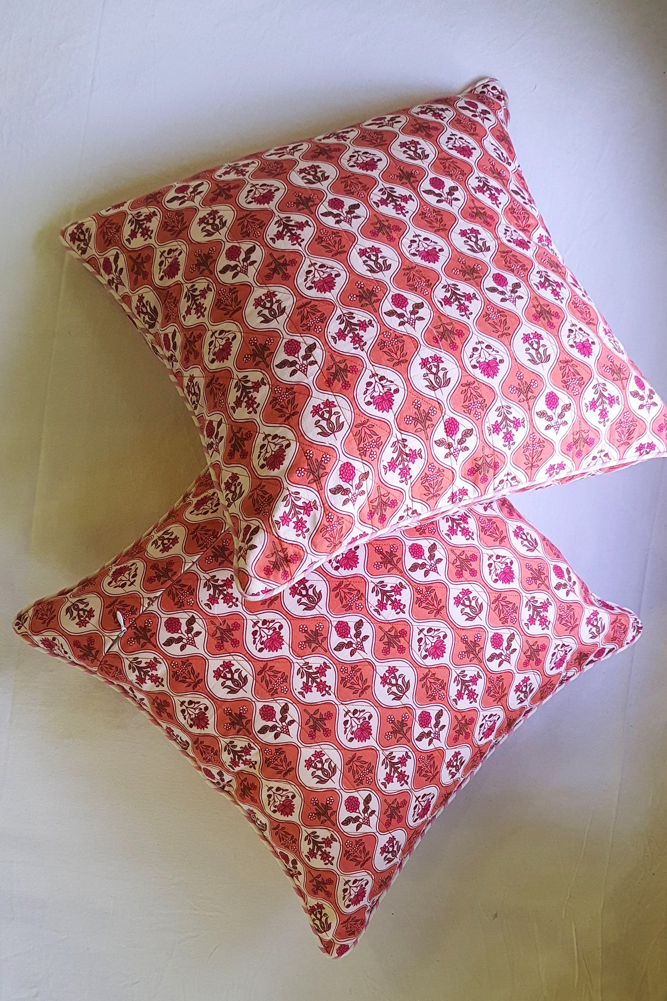 Peach Mehrab Cushion Cover Set of 2