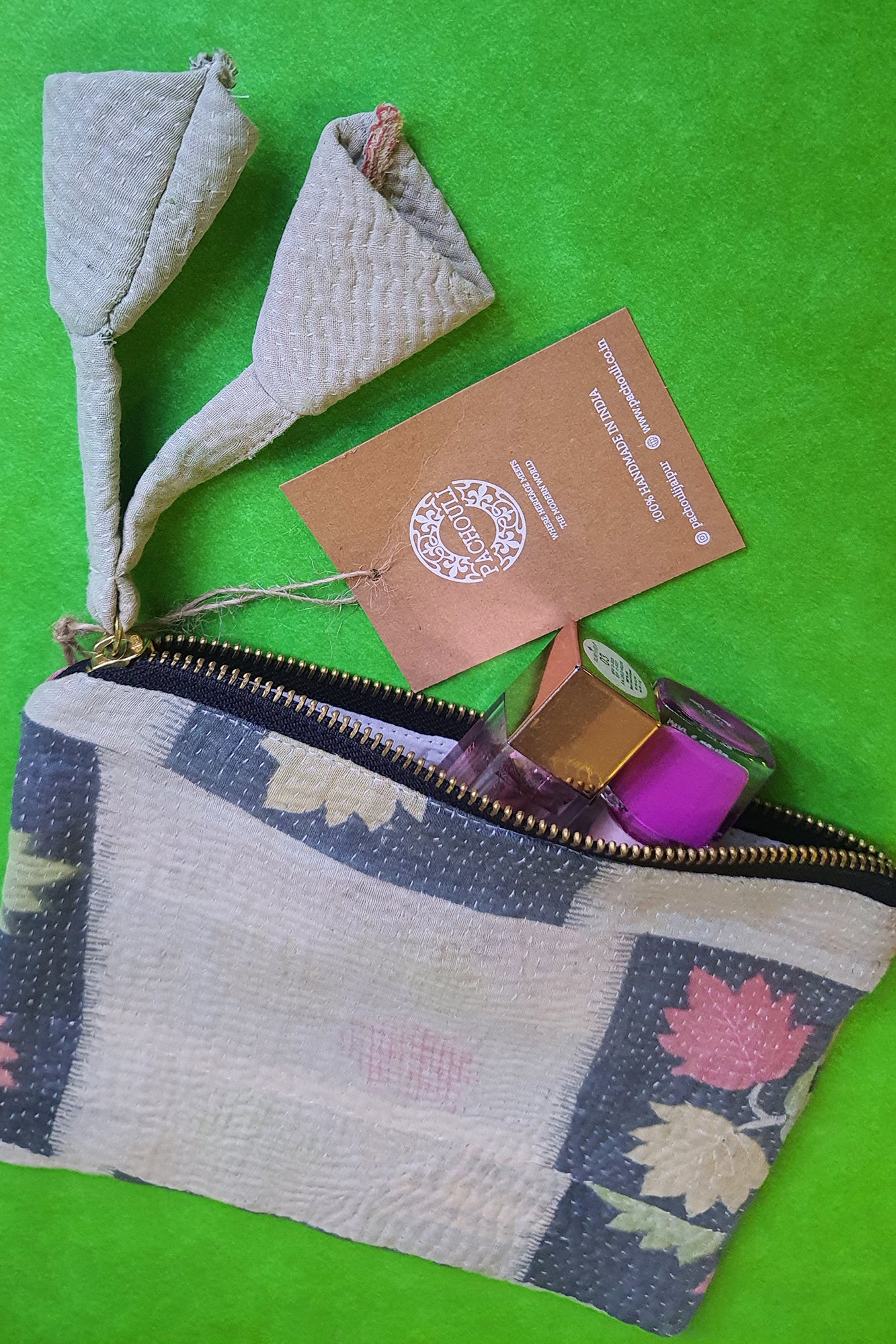 Vintage Kantha Pouch