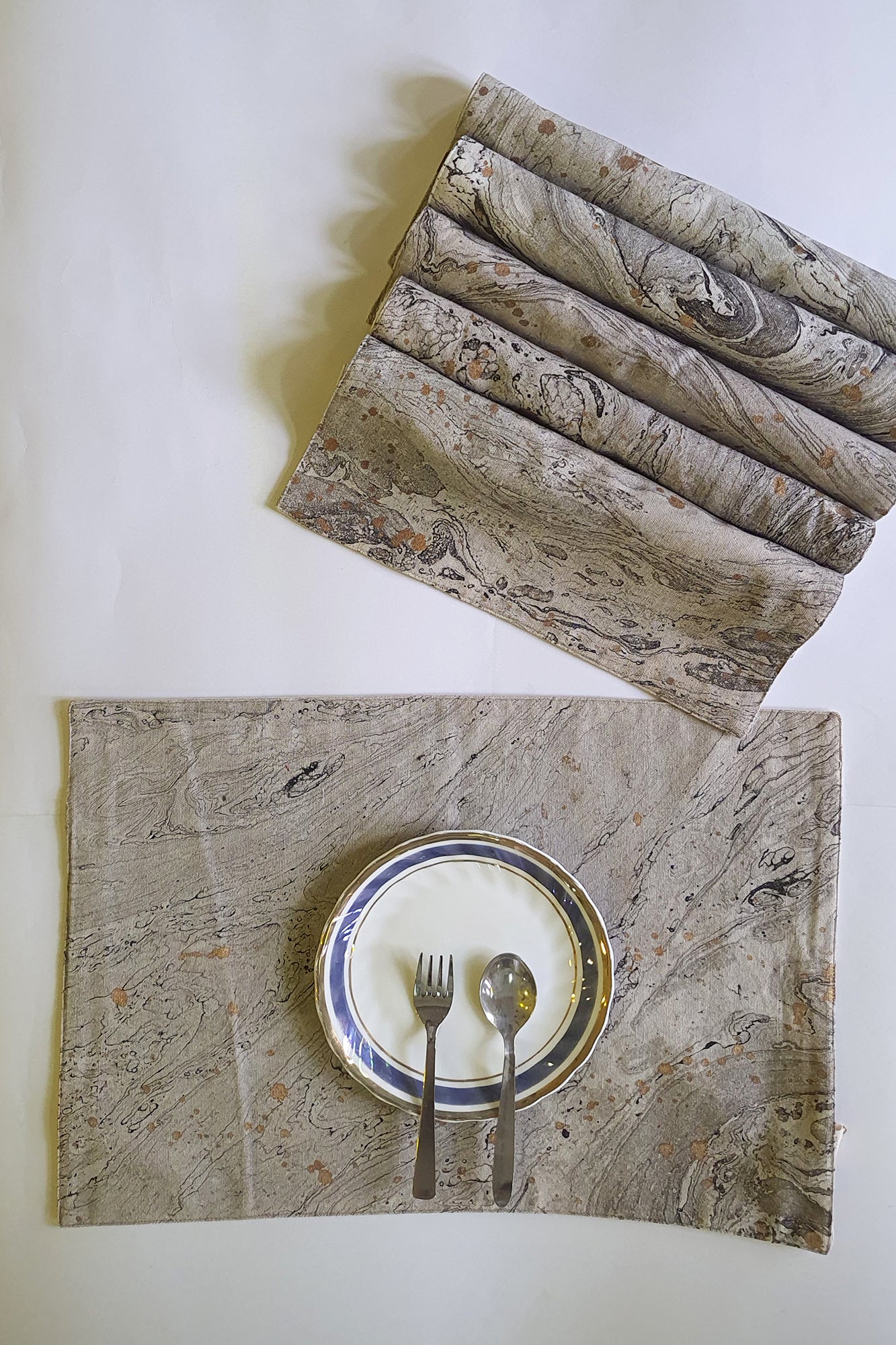 Grey Marble Placemat Set of 6