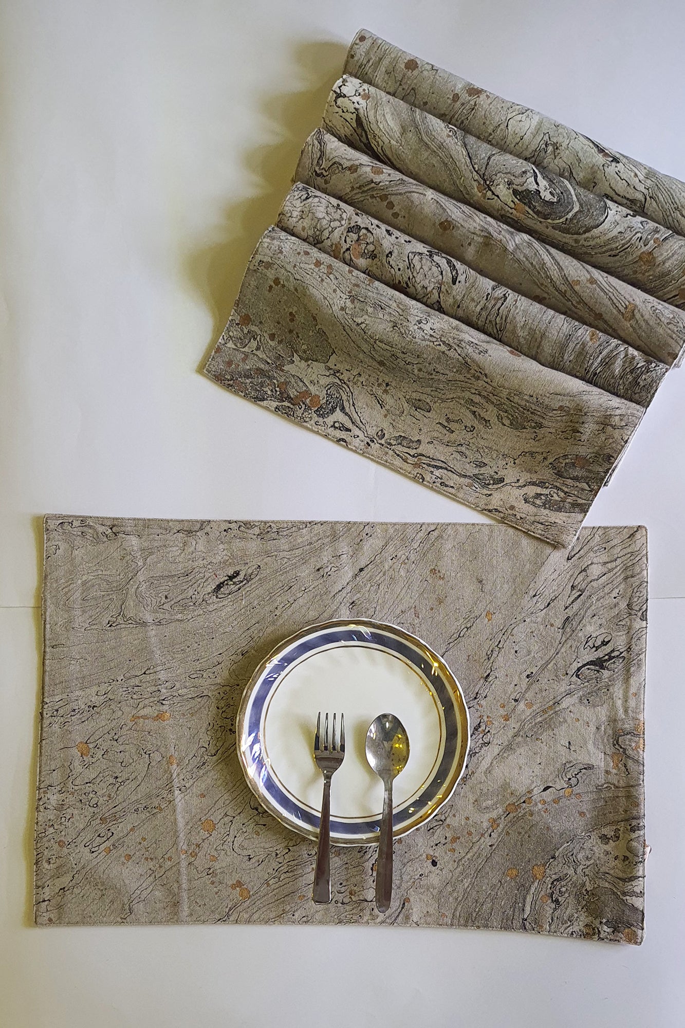 Grey Marble Placemat Set of 6