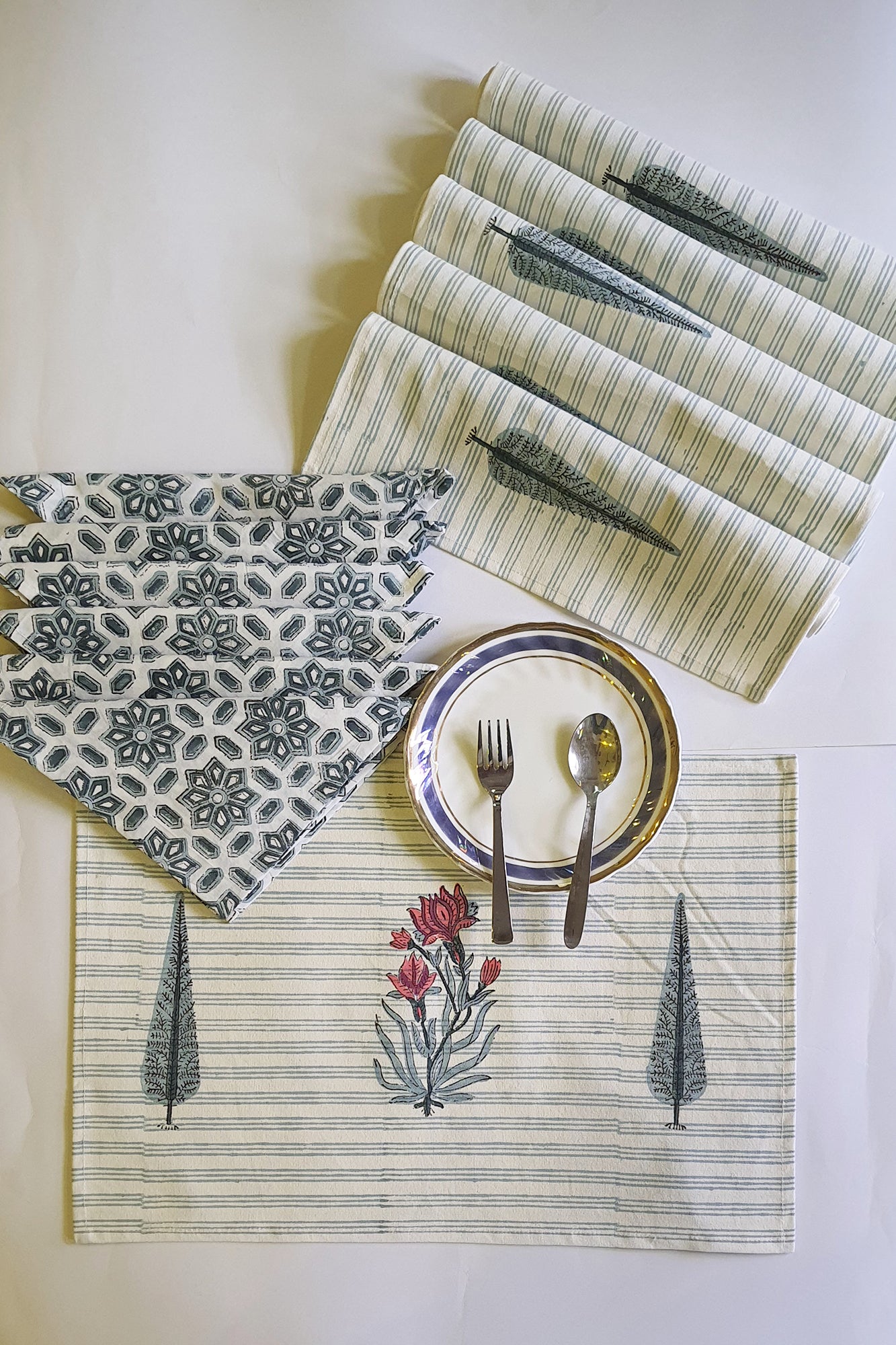 Mughal Boota Placemat & Napkin Set of 6