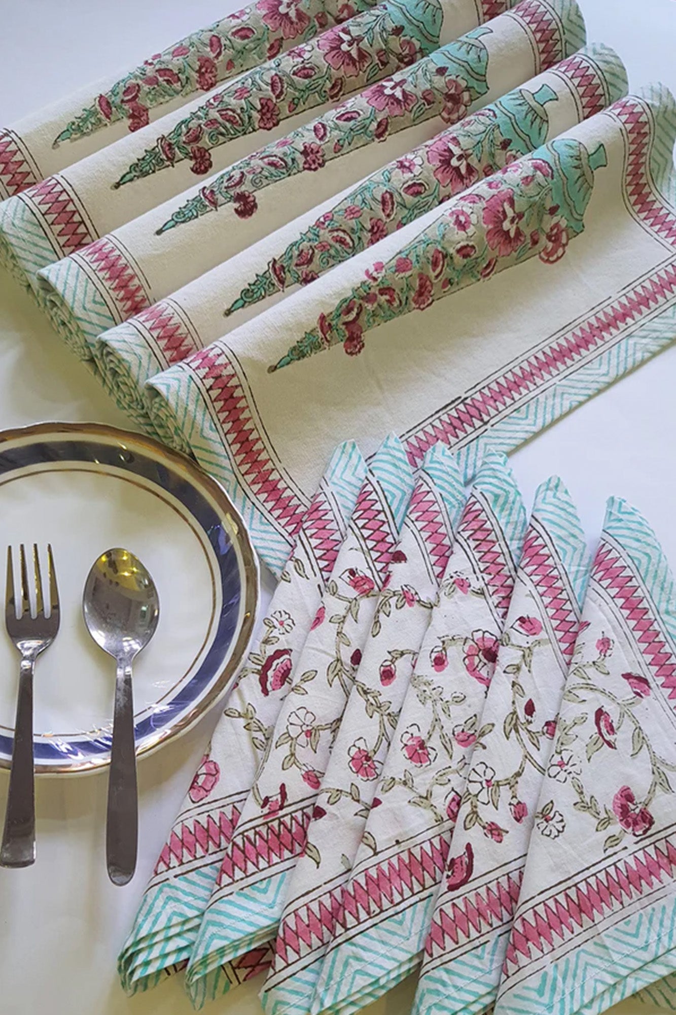 Mughal Leaf Placemat & Napkin Set of 6