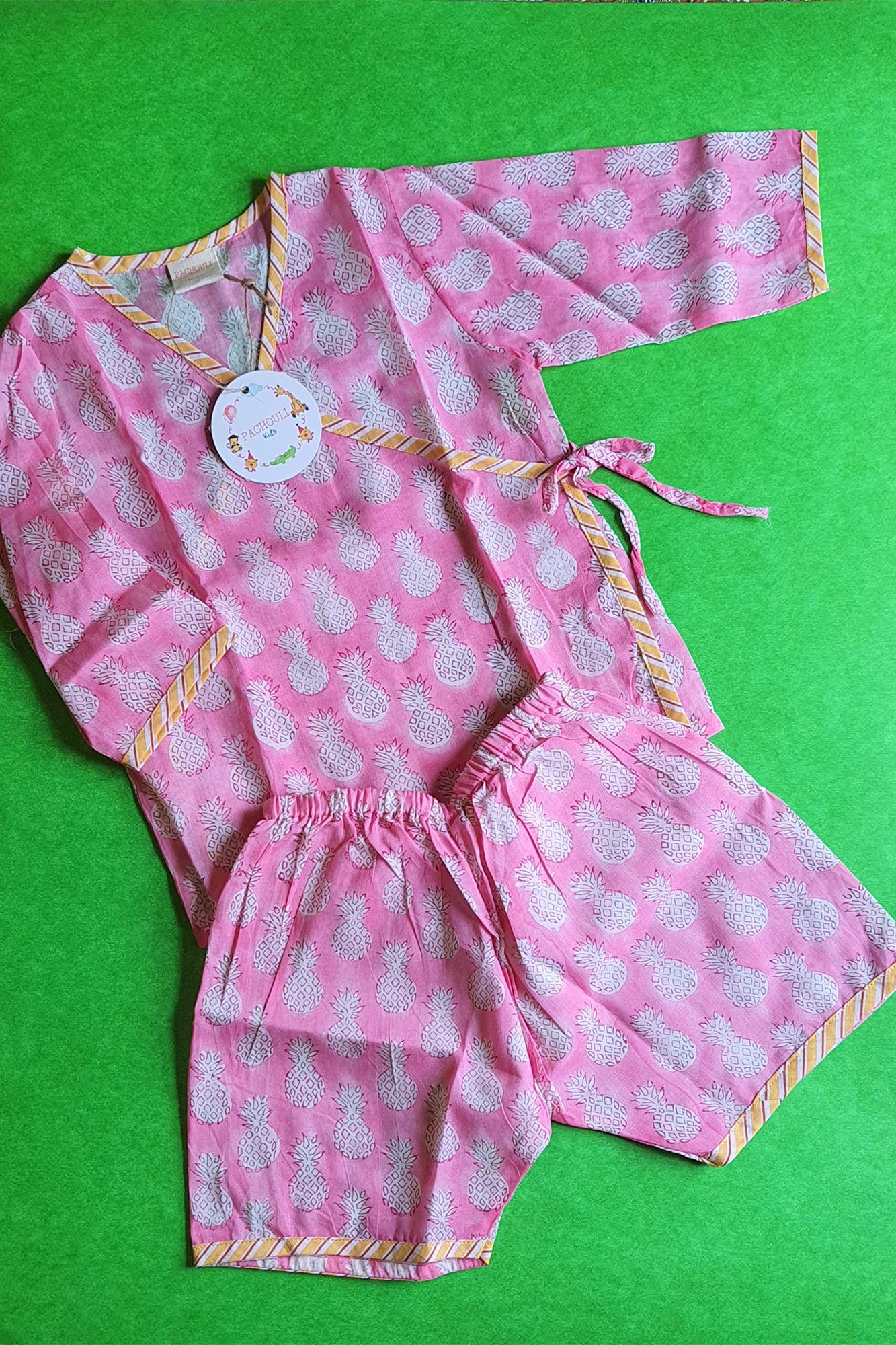 Pink Pineapple Angarakha Top with Shorts